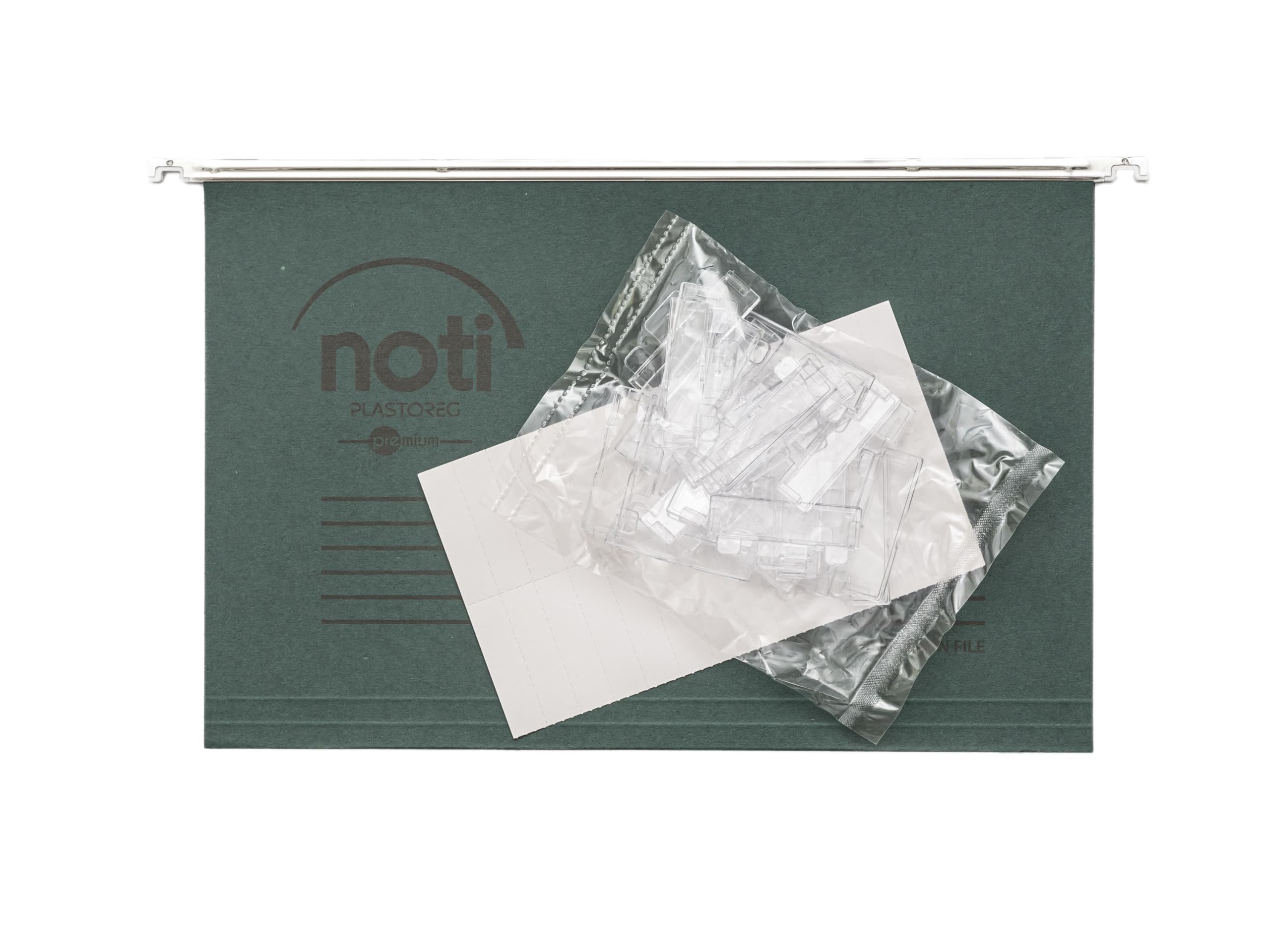Noti Foolscap Suspension Files for Filing Cabinets, Including Tabs & Inserts Pack of 25