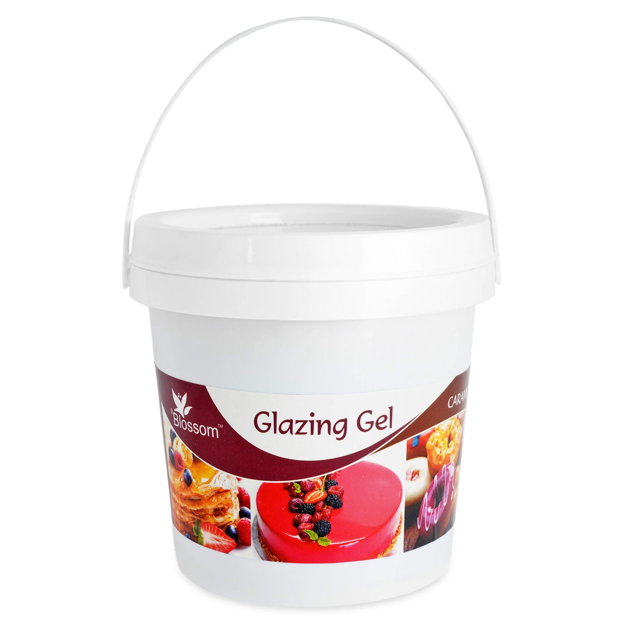 BLOSSOM Edible Glazing Gel for Cake & Desserts Toppings Decoration- Caramel, 2.5kg