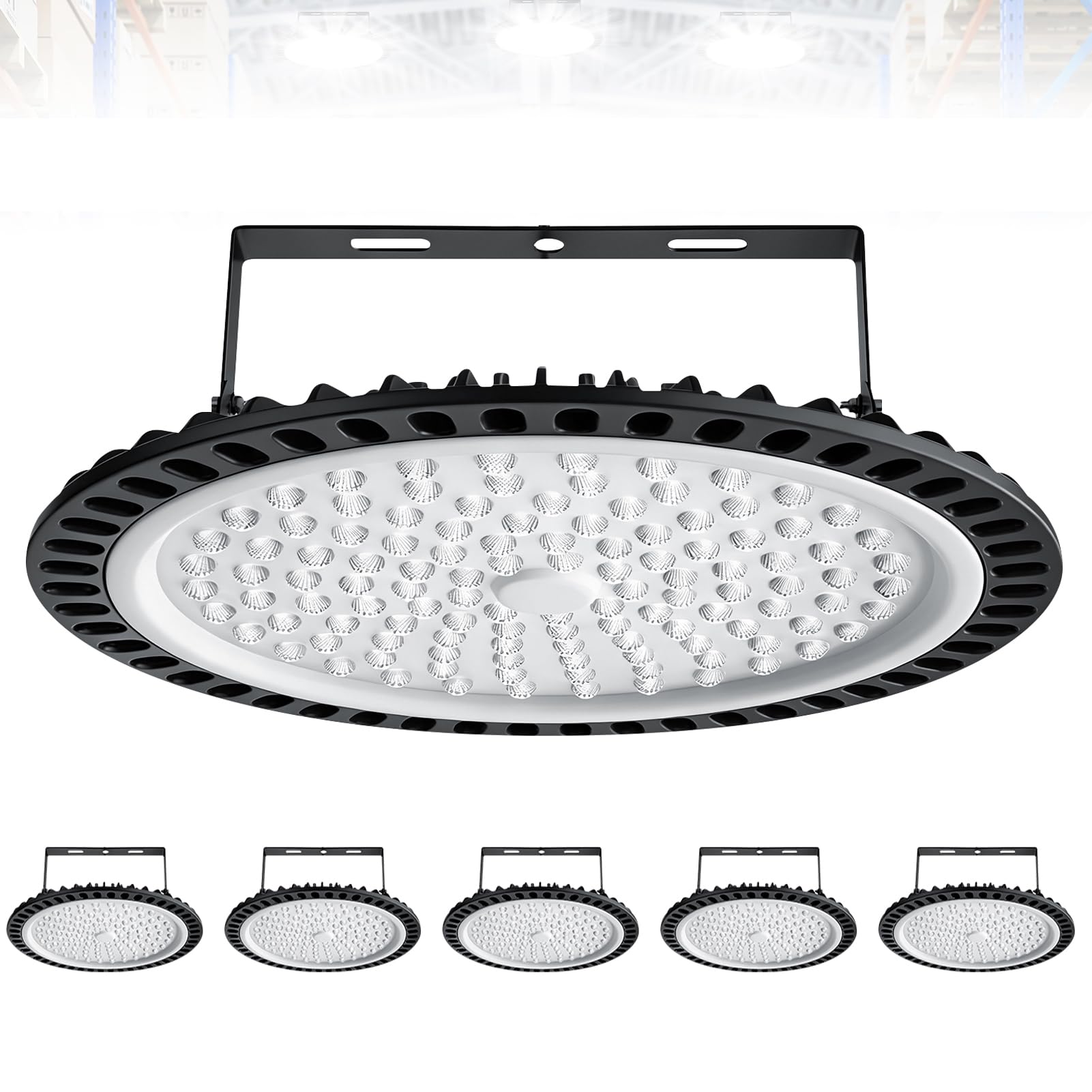 LED High Bay Light 500W UFO 6000K 50 000LM Industrial Lighting IP65 Waterproof Commercial Bay Light Warehouse Lights