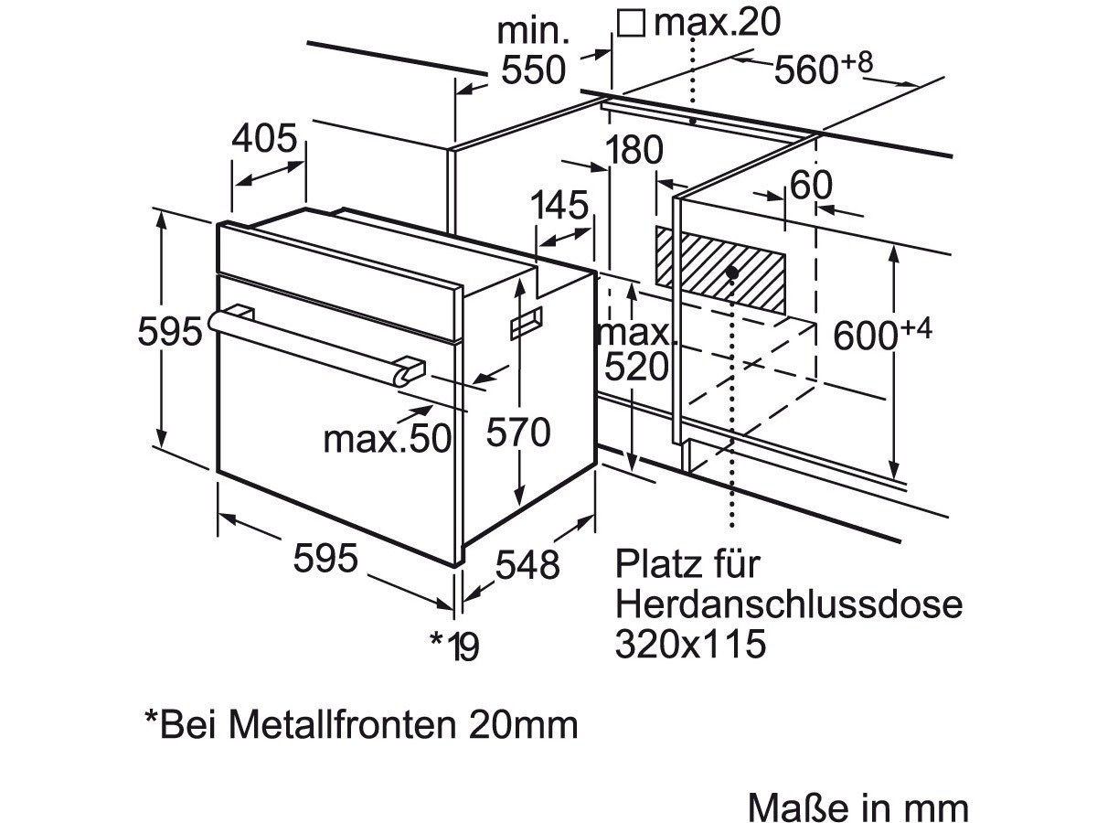 Siemens HB63AB521 Einbau-Backofen/A / 3D-Heißluft plus/activeClean/edelstahl