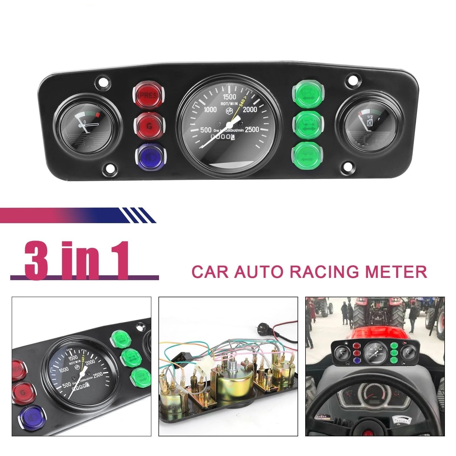Cyfrowy miernik Pasuje do kompletnego panelu wskaźników licznika ciągników uniwersalny/długi 650-951610003 w 1 zestawie kompletny panel Ekran LCD deski rozdzielczej samochodu