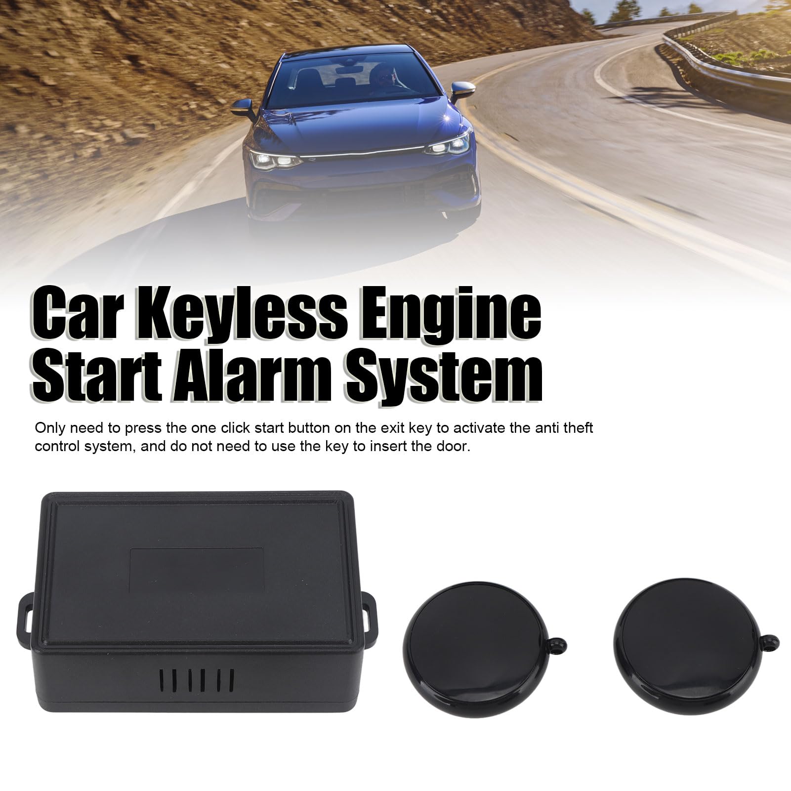 Sistema de Seguridad Universal de Arranque con un botón para Coche - Alarma antirrobo para vehículos de 12 V CC con protección Anti-manipulación