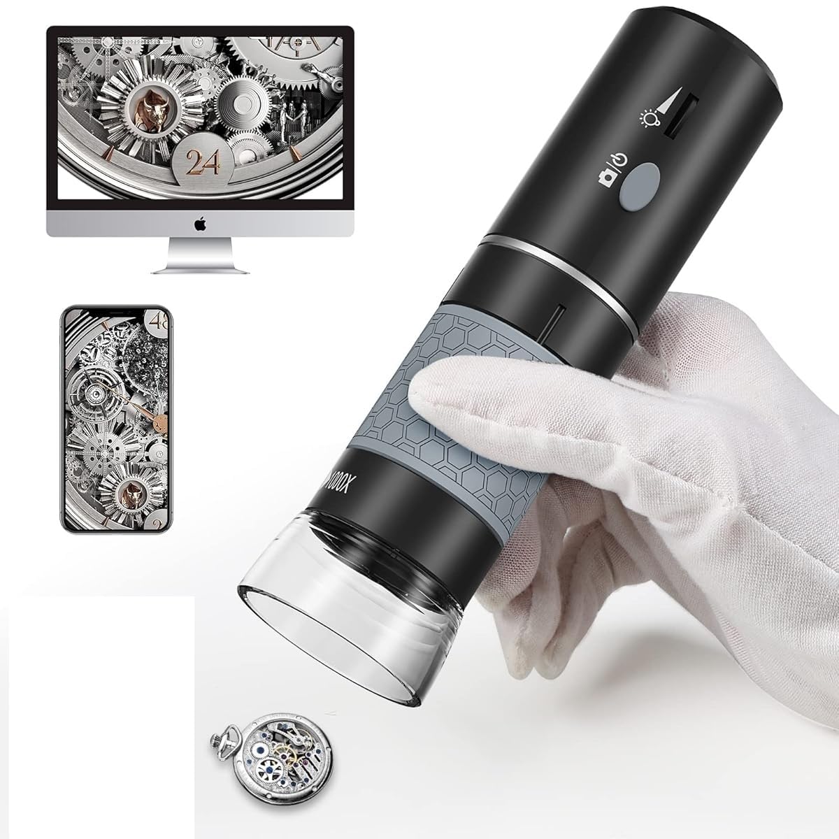 HD 4K 3840x2160P WiFi Digital Microscope Camera for iPhone Android Phone and Windows Mac PC, Wireless Handheld Microscope, Portable Microscope with Stand for Adults and Kids-image-39