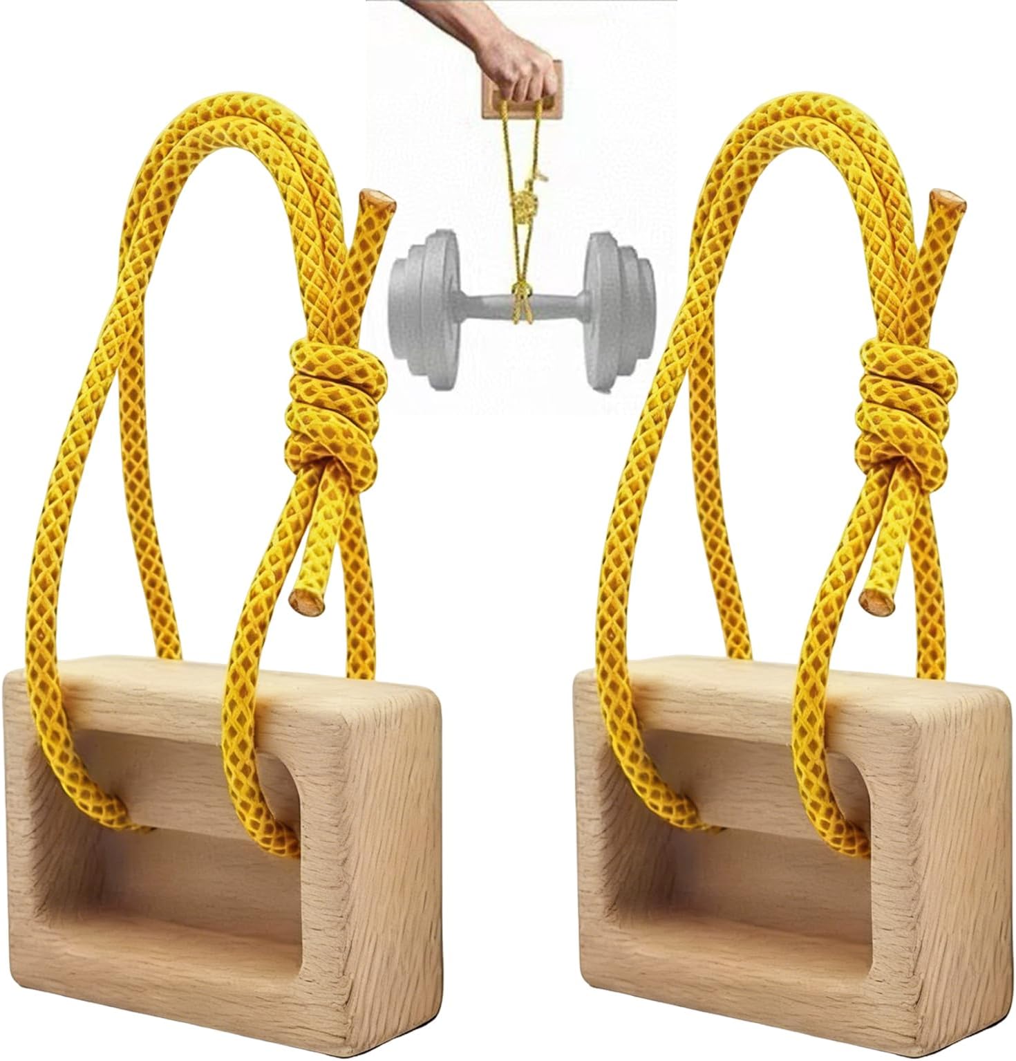 Portable Hangboard,Finger & Forearm Grip Strength Training,Wooden Climbing Fingerboard | for Rock Climbers Home Gym Indoor Doorway Wall Outdoor Bouldering Pull Up Workout
