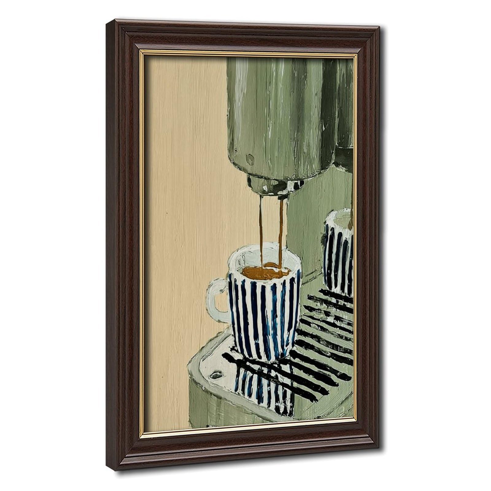 AYINUER Blue And White Vertical Stripes Poster_1 Canvas Poster for Bedroom Decor Gift