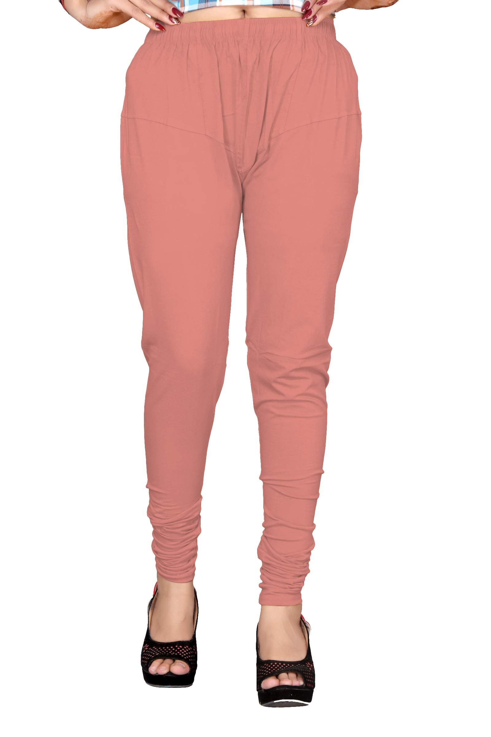 AJ Fashion Ultra Soft Cotton Churidar Solid Regular and Plus 26 Colours Leggings for Womens and Girls