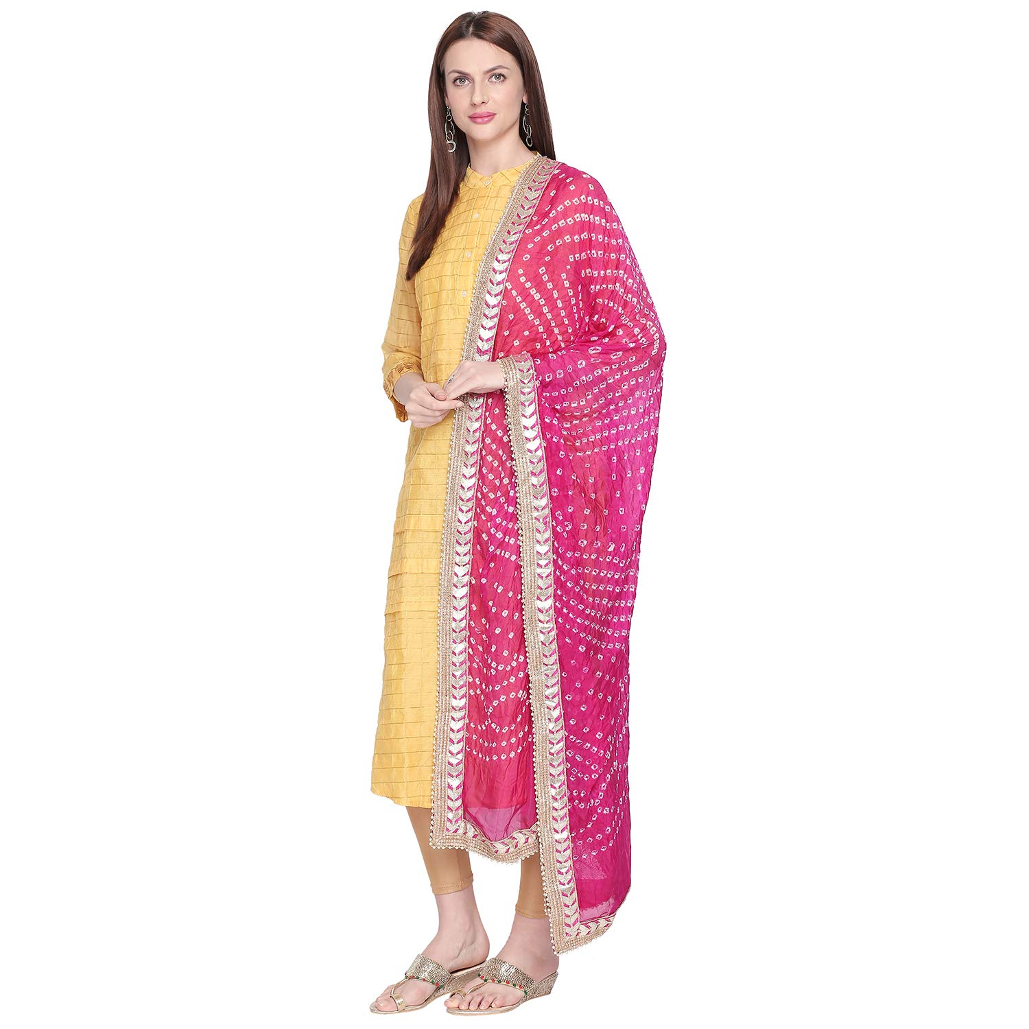 DUPATTA BAZAAR Verzierte Netz-Dupatta für Damen