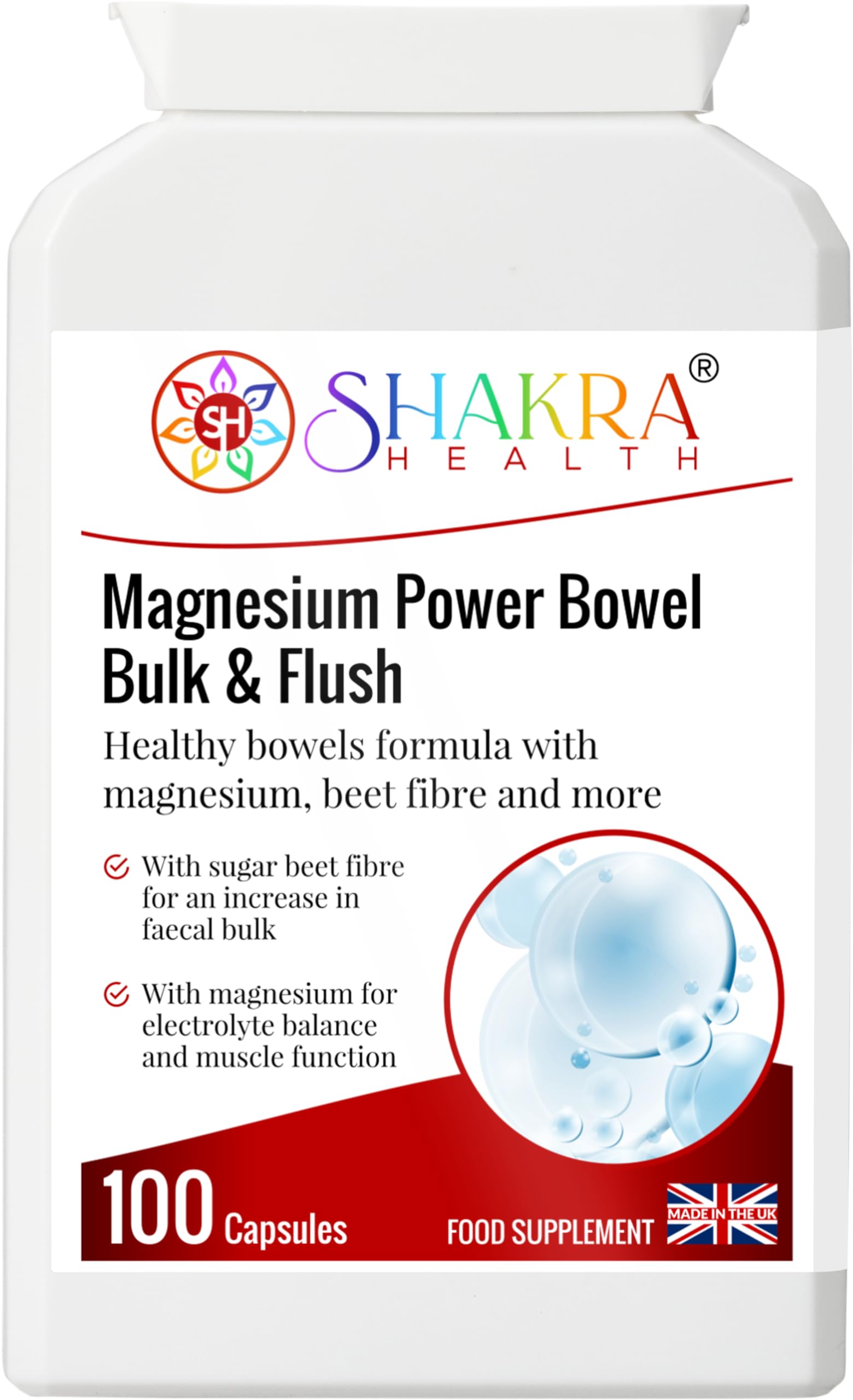 Magnesium Power Bulk & Flush. A Magnesium Based Formula to Support Long-Term Bowel Hydration, Health & Removal of Colonic Plaque | Shakra Health