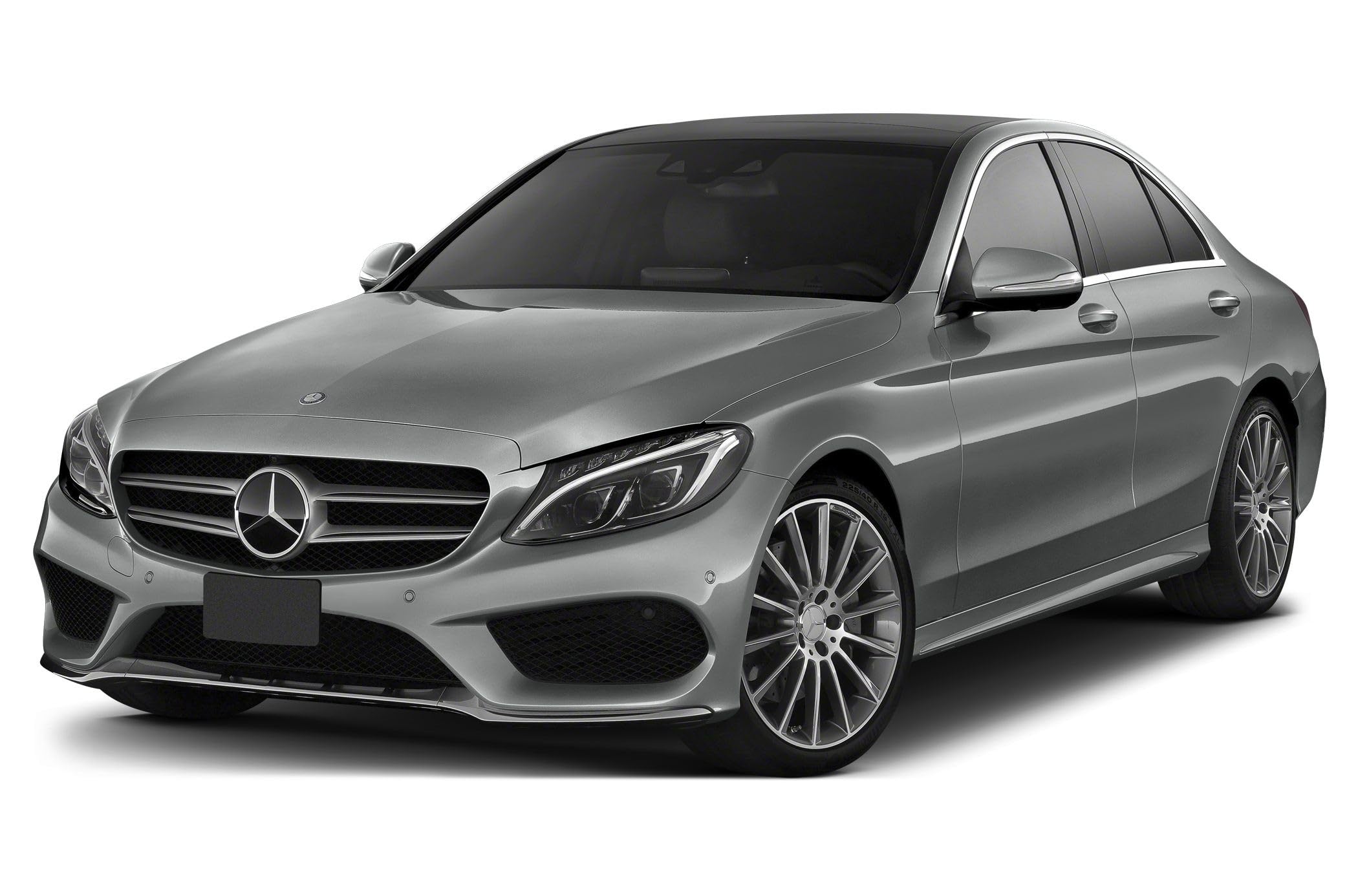 Alfombrillas para Mercedes Clase C (W205/S205) Desde 2014-2021 también Plug-in Hybrid, Antideslizantes, a Medida, Antideslizantes, talonera de Goma Reforzada, Botones de fijación