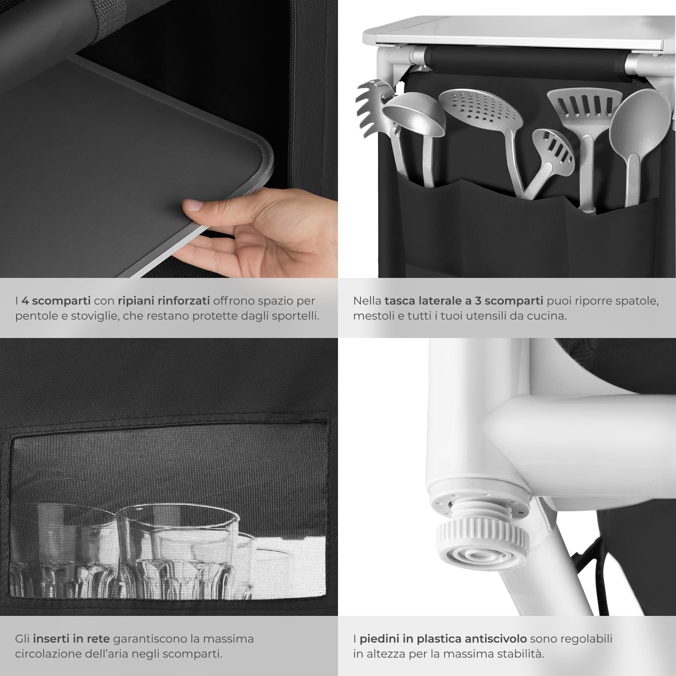 TecTake Cucina Da Campeggio Pieghevole Con Piano Di Lavoro | Mobile Esterno Per Fornello A Gas - Foto 12