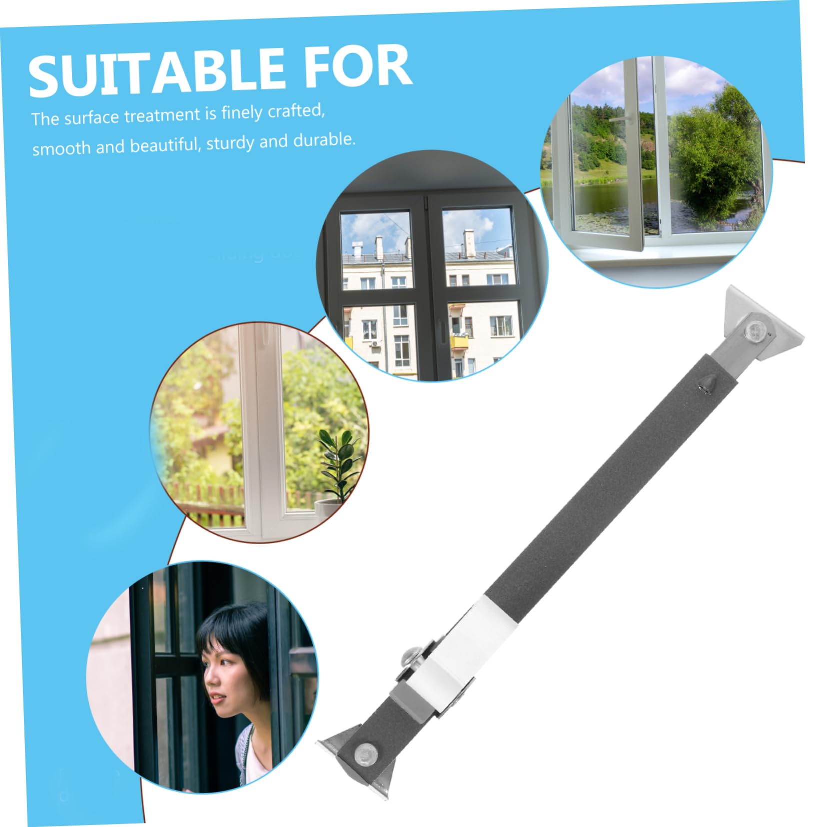 Amosfun 5 Piezas Cerradura De Puerta Para Puerta Corredera Limitador De Ventana Cerraduras De Ventana Barra De Seguridad Para Ventana Corrediza Seguridad De La Puerta Aleación De Aluminio