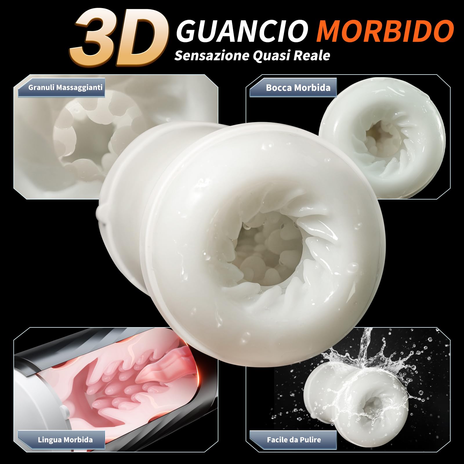 Masturbatore Uomo Sex Toys Interattivo con IA, Masturvatore per Uomo Realista con 10 Modalità Vibrazione 7 Telescopiche e 5 Suzione, Vagina a Riscaldamento Rapido, Sexytoysys Coppia con Controllo APP