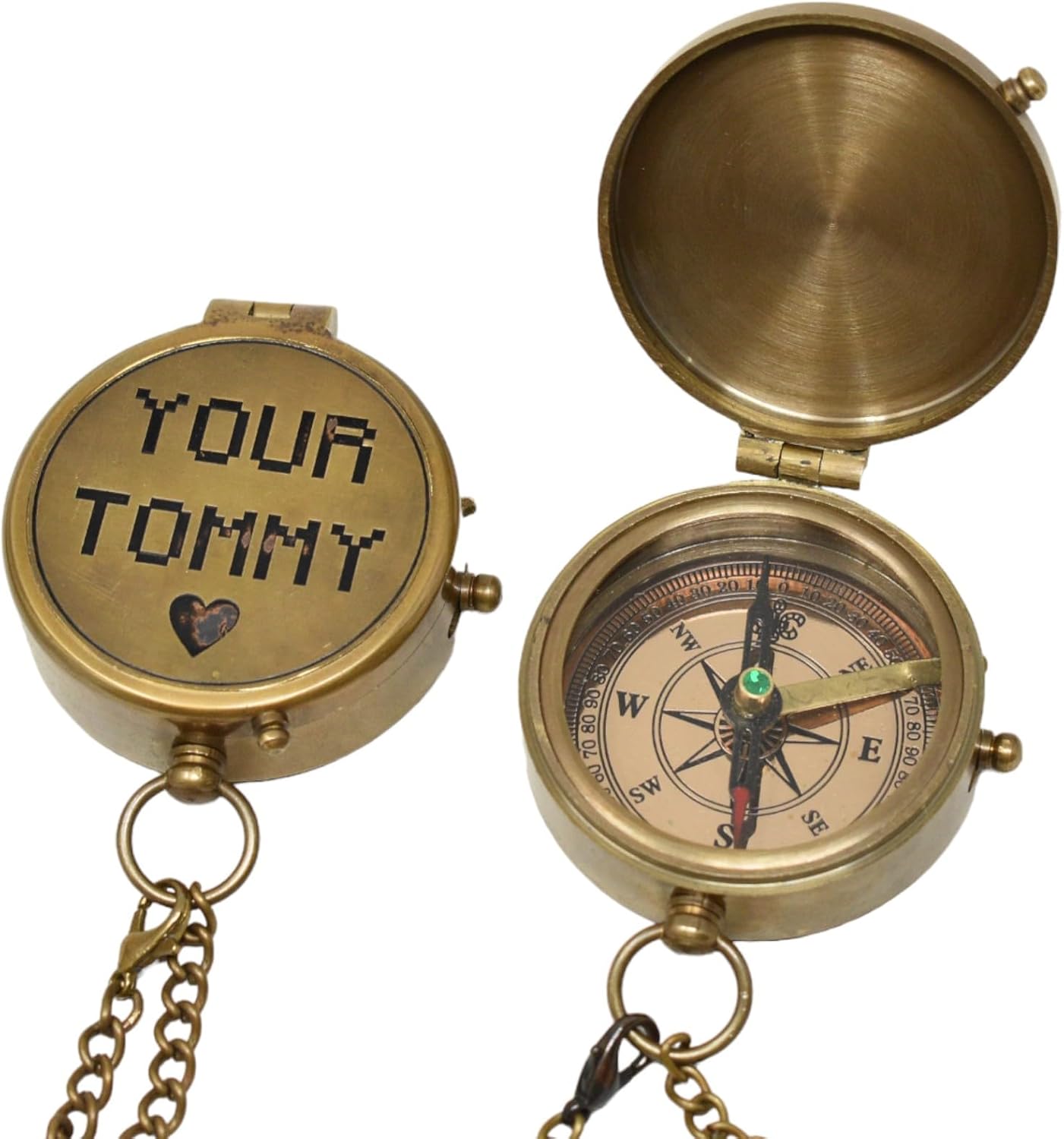 FYNJREX Your Tommy and Your Tubbo Compass Engraved Compasses Your Tubbo Compass Camping Compass,TommyInnit, Boating Compass, Gift Compass, Graduation Day Gifts, Couple Compass Pair