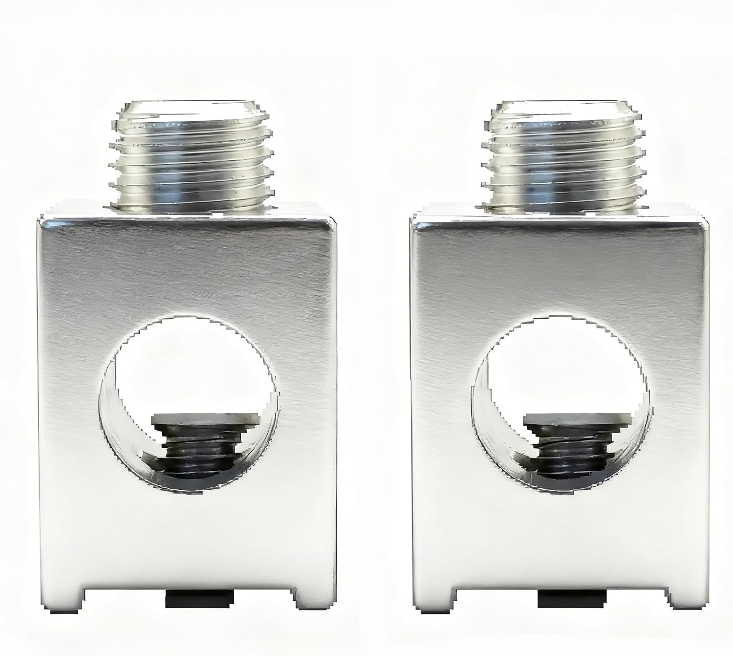 4 Pcs Aluminum Neutral Ground Lug #4-2/0 AWG Anti-Corrosion Tin Plated Surface for Safe Electrical Connection