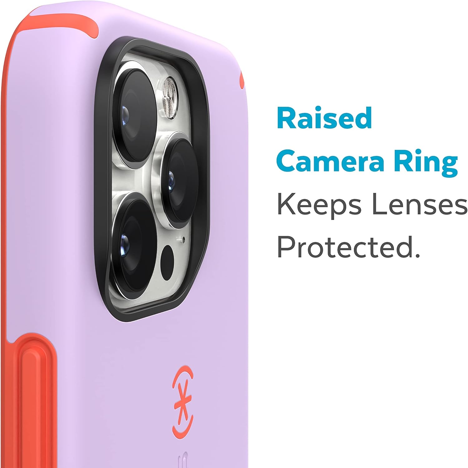 Speck iPhone 14 Pro Max Case - Slim, Drop Protection, Scratch Resistant, Soft Touch for 6.7 inch iPhone 14 Pro Max - Dual Layer CandyShell Pro, Spring Purple/Energy Red
