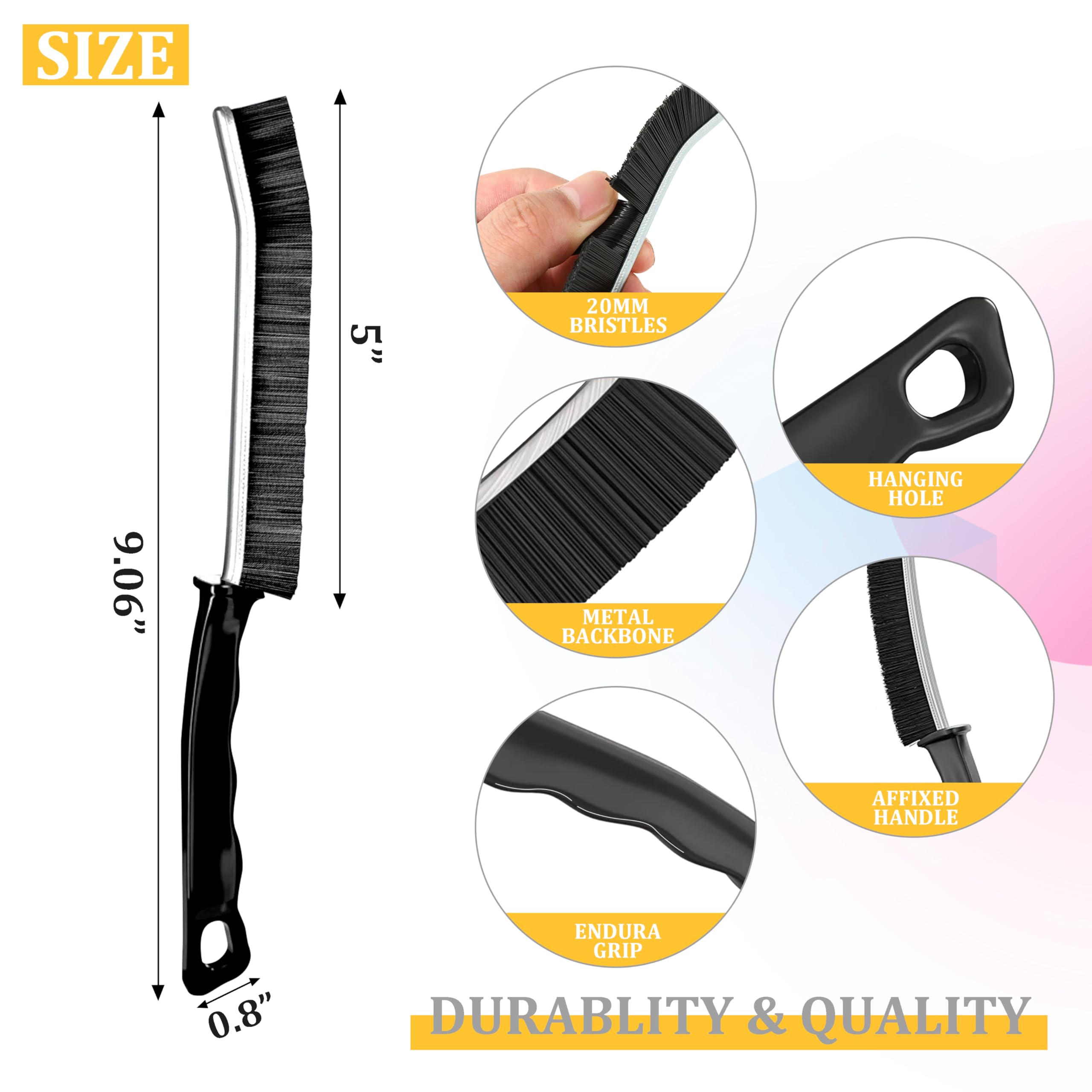 7 Pack Sink Unblocker Tool Cleaning Brush Flexible Sink Unblocker Brushes Drain Snake Plughole Unblocker Drain Hair Remover for Bathroom Kitchen Sink Unblocker and Cleaning - Image 3