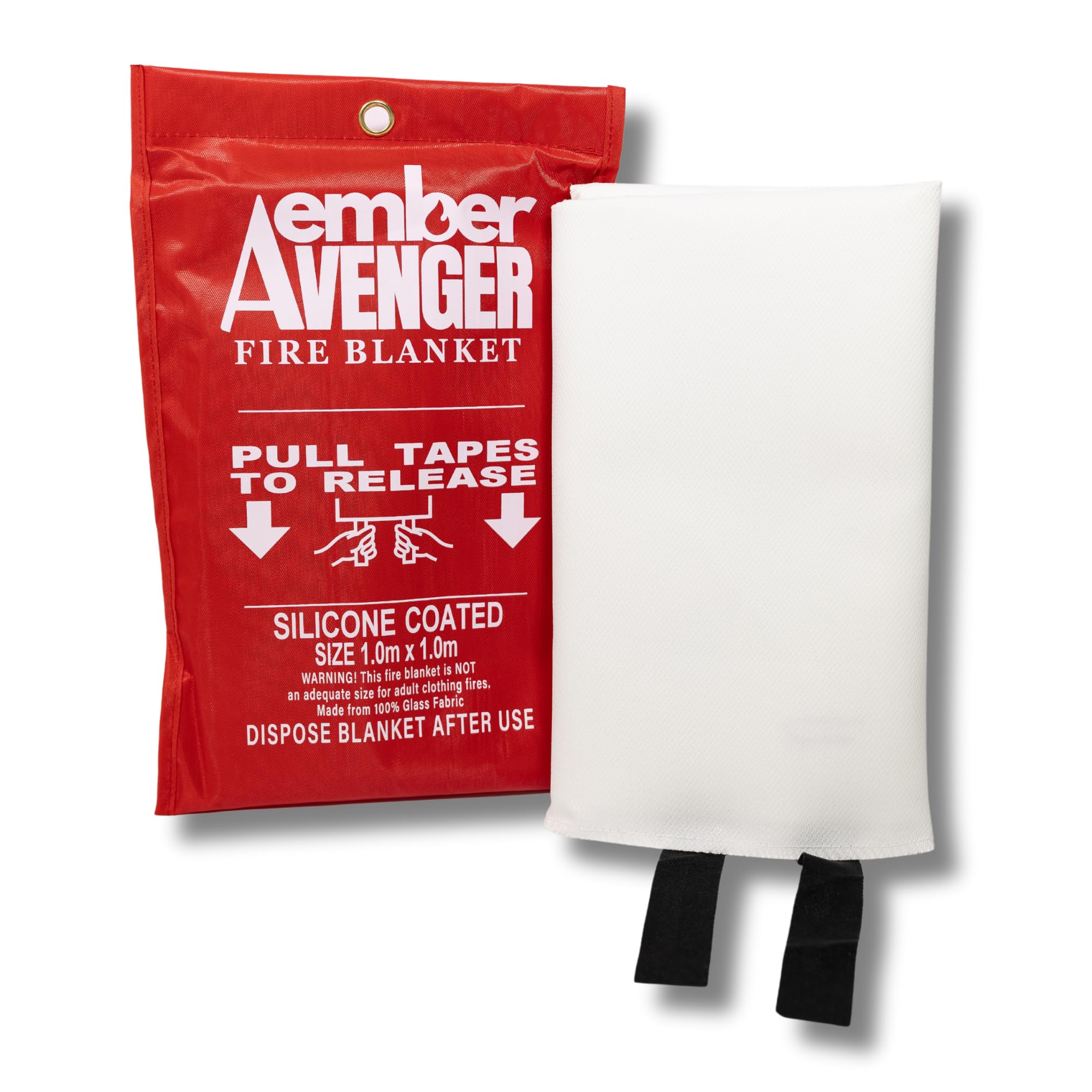Ember Avenger Fire Blanket - Silicone Coated - Emergency Fire Blanket - 40