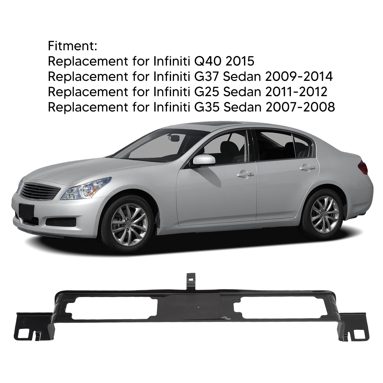 KUAFU Rear License Plate Lamp Bracket - Compatible With Infiniti G25/G35/G37/Q40 Sedan (2007-2015)