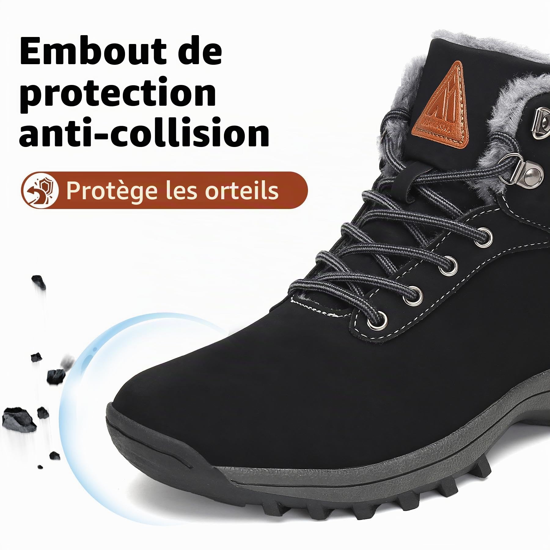 Mishansha Homme Femme Bottes de Neige Hiver Randonnée Chaussures Trekking Imperméable Outdoor Boots Taille 36-48 EU