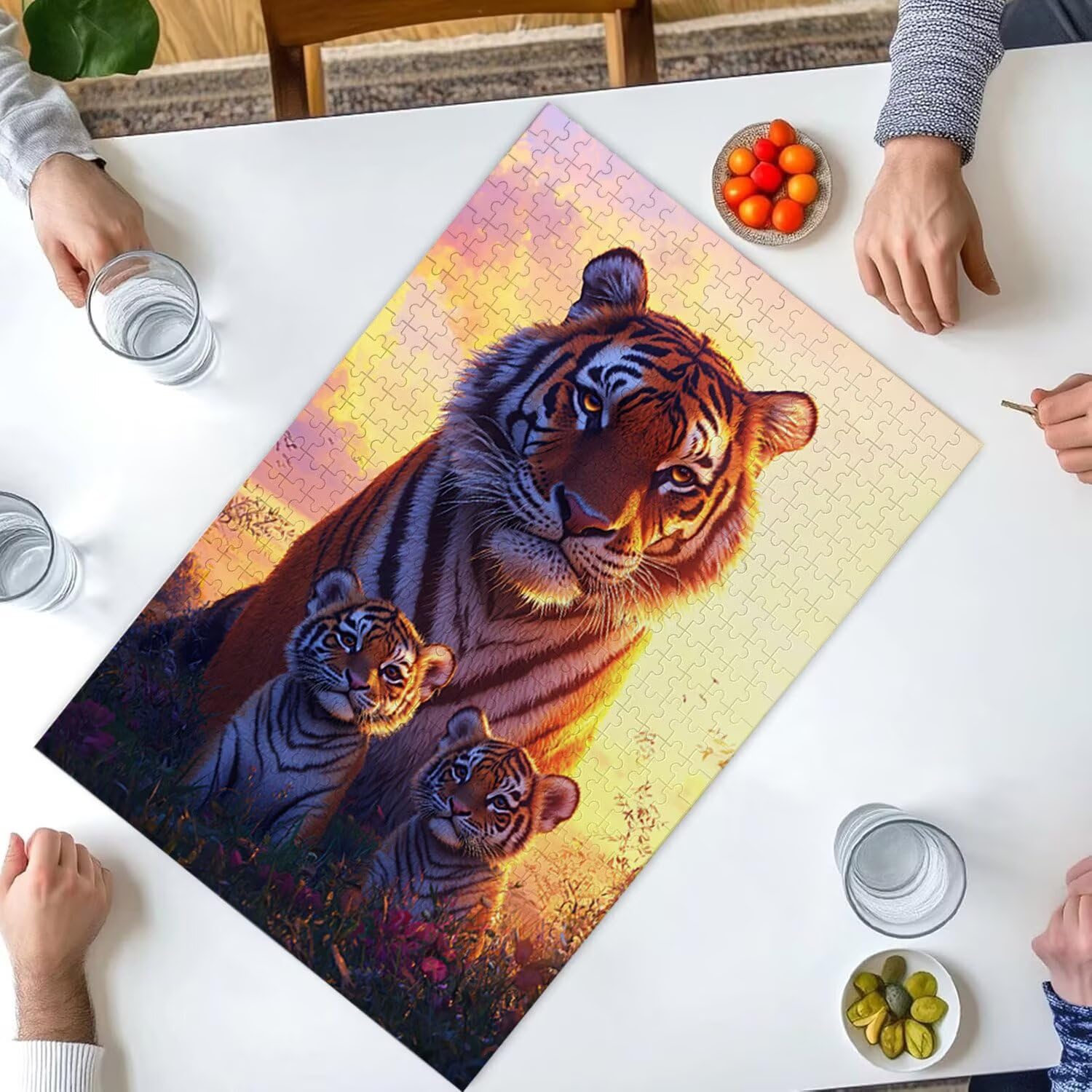 1500 Pezzi di Puzzle, Tigre1500 Pezzi di Puzzle per Adulti, Regalo di Anniversario, Regalo di Natale, Decorazione Della Casa, Prevenzione Della Degenerazione Cerebrale Negli Anziani v-535