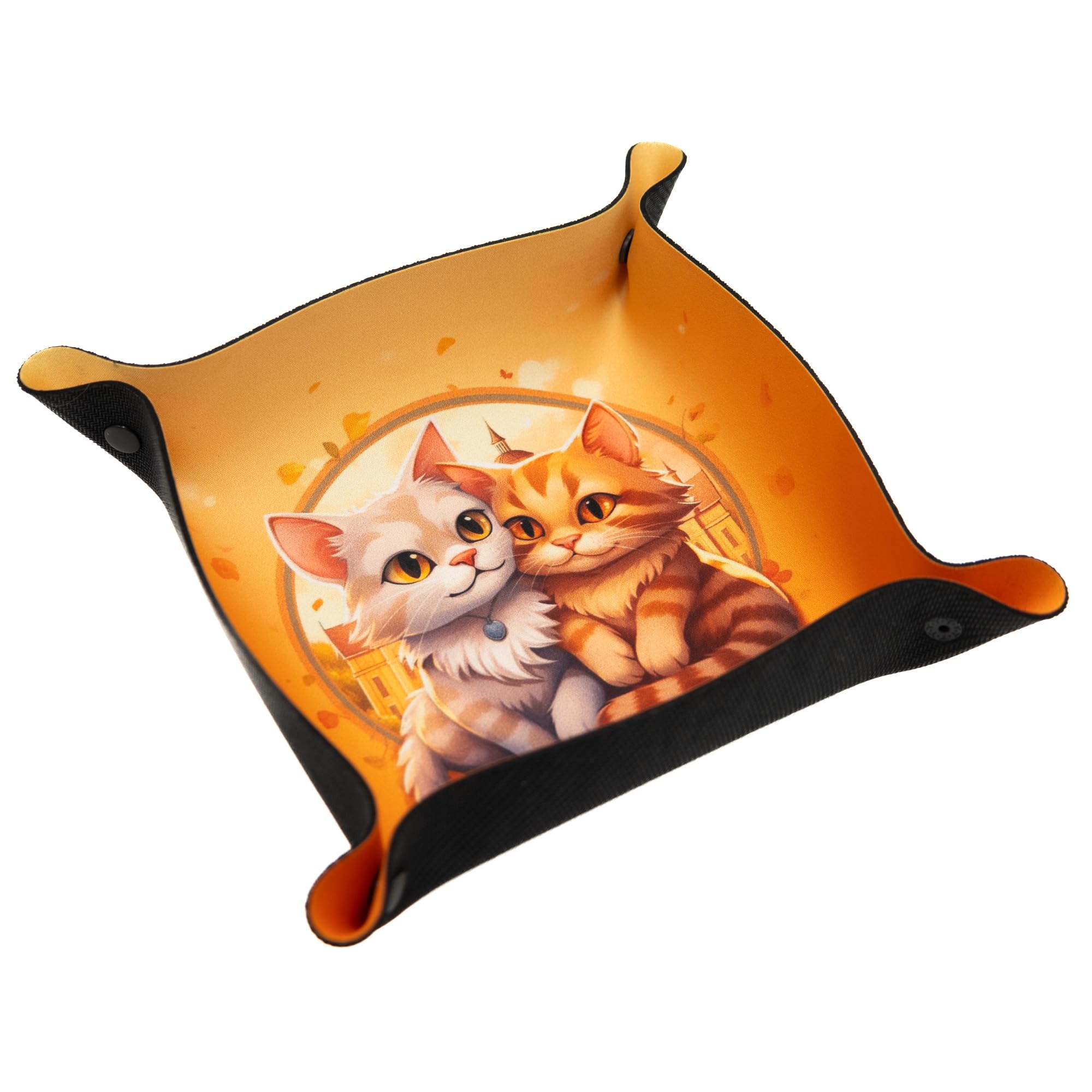 Dice Tray For Tabletop Games and RPG compatible with Wonder Book, Roll Player, Ashes Reborn - Cuddly Kittens