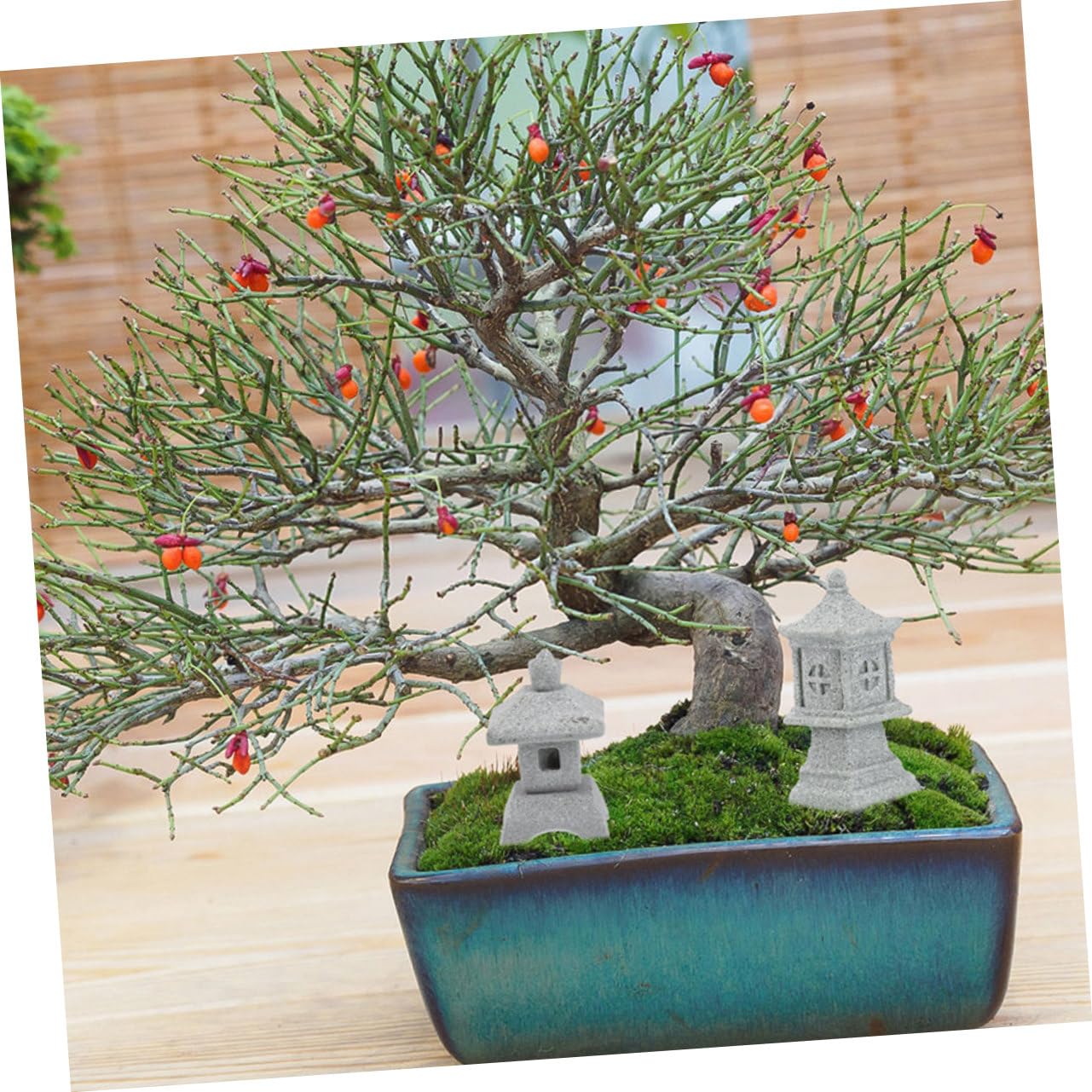 Toyvian 5 Sätze Mini Garten Ornament Teiliges Deko Mit Laterne Für Zen Für Garten Und Innenräume Geschenkidee Für Gartenliebhaber 3 Stück * 5