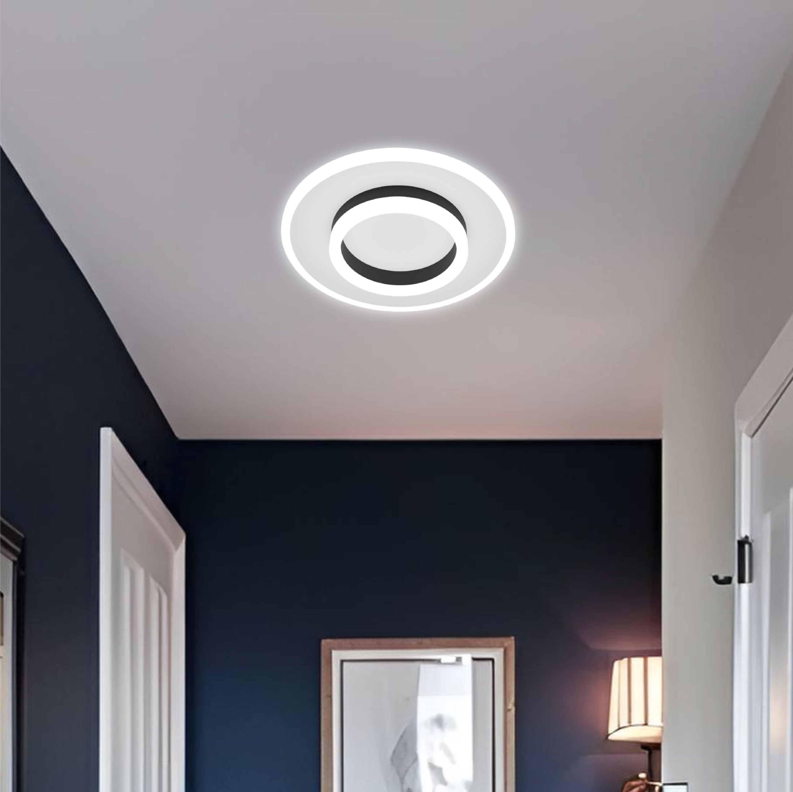 - Modern 50W LED Ceiling Light – for Living Room, Bedroom, Kitchen, Office & More | Compact Surface Lamp with 3 Color Modes (Warm/Cool/Natural) | False Ceiling Lights (Round Light)