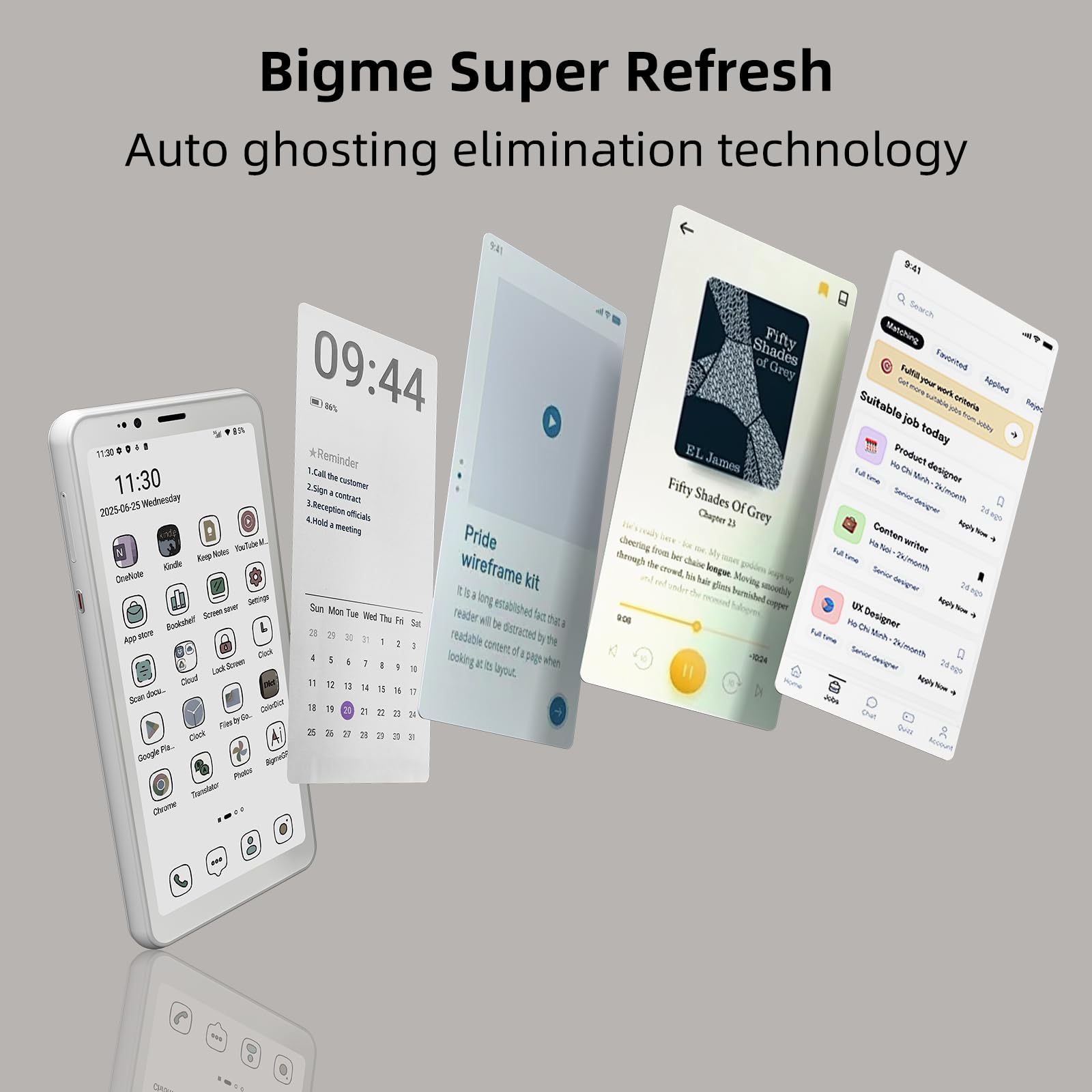 Bigme HiBreakS kolorowy elektroniczny papier na telefon komórkowy 5,84 cala kolorowy czytnik e-booków z systemem Android 14 OS, 6G + 128 GB