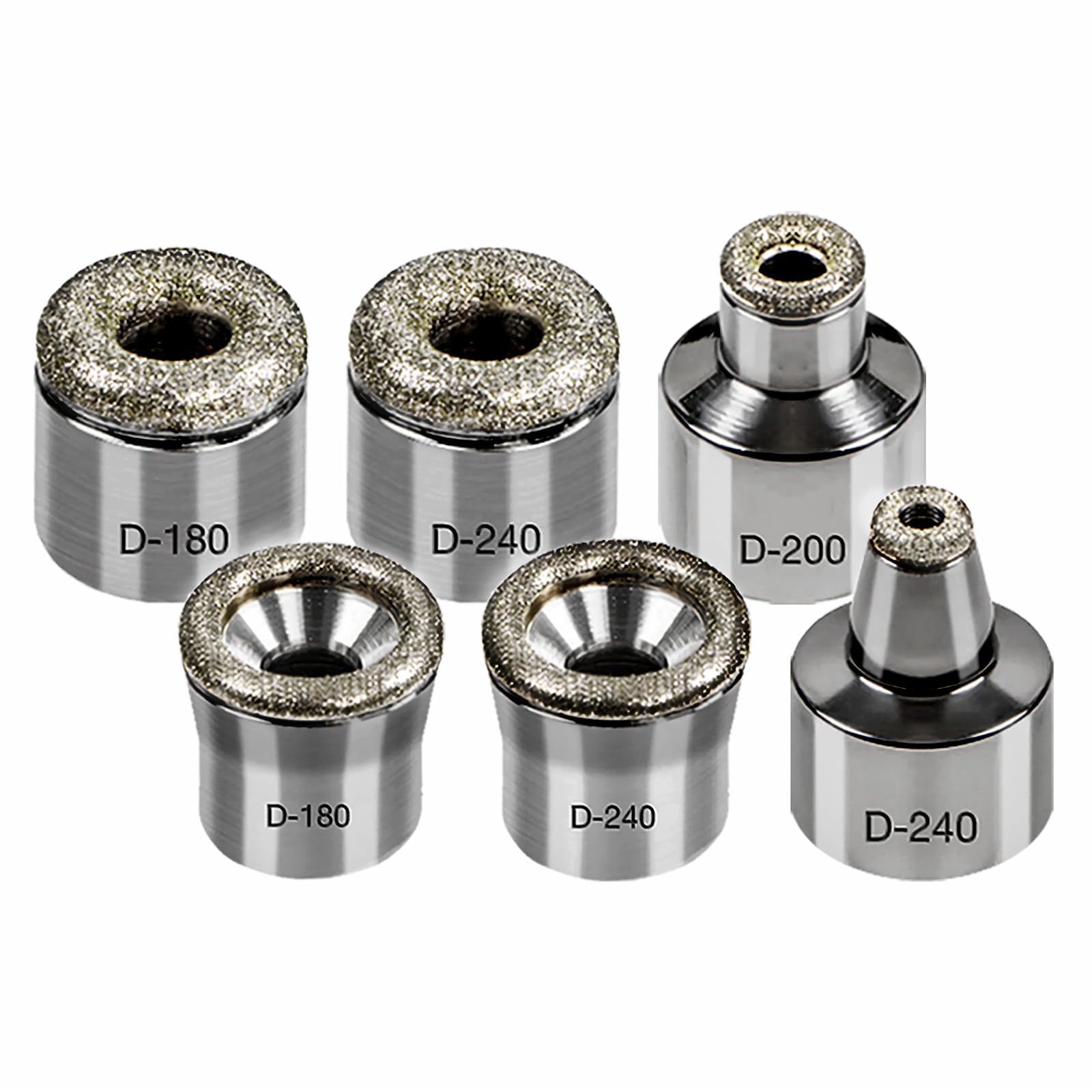 6PCS Diamond Dermabrasion Head for Microdermabrasion Machine, Universal Size 0.55" - Fits for Most Suction Microderm Facial Devices, Professional Face & Body Skin Care Salon Home Use, D180/ D200/ D240