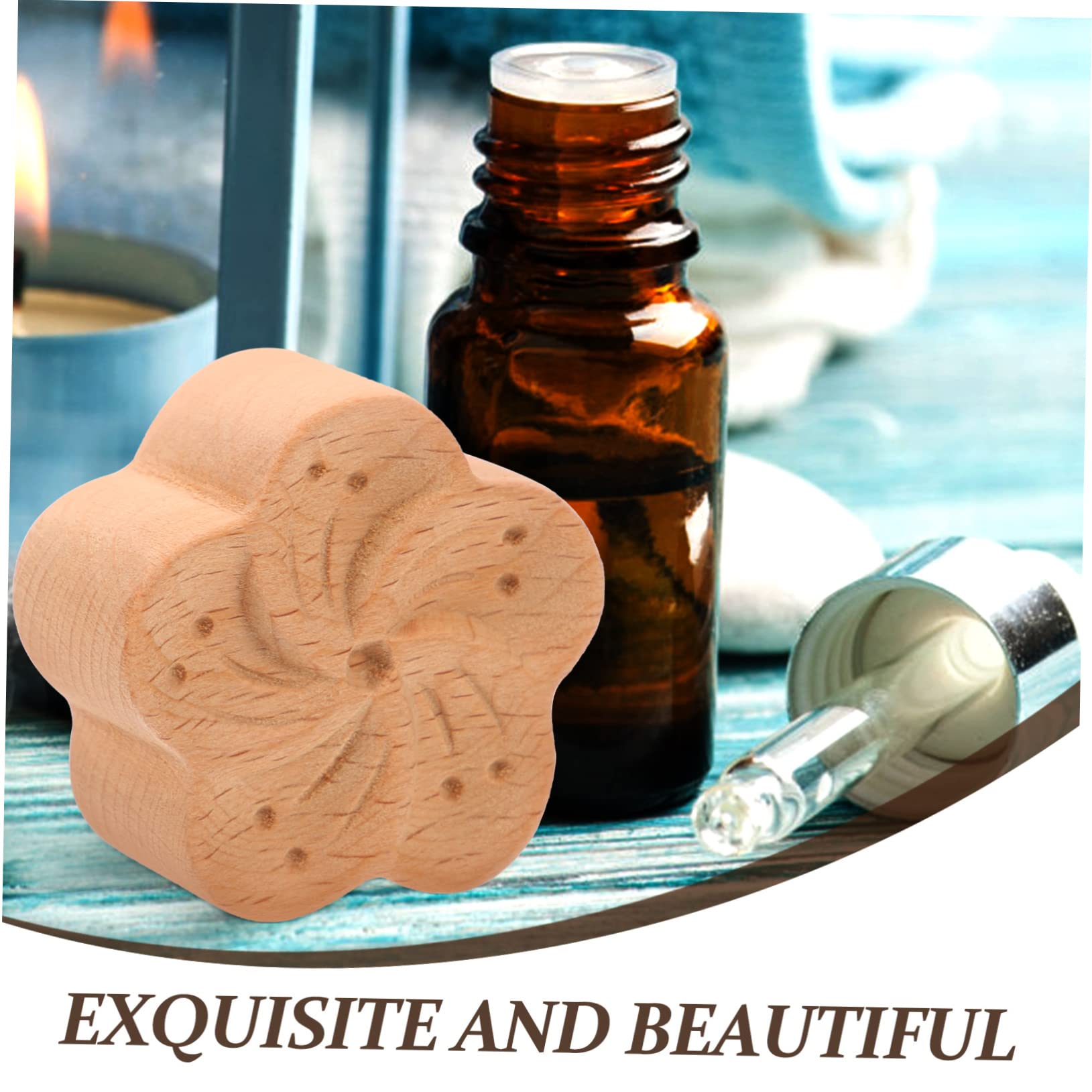 GLEAVI 4piezas Difusor De Aromaterapia De Madera De Haya Difusor De Fragancia Natural Para Hogar Oficina y Automóvil Diseño Elegante y Compacto Para Especiales