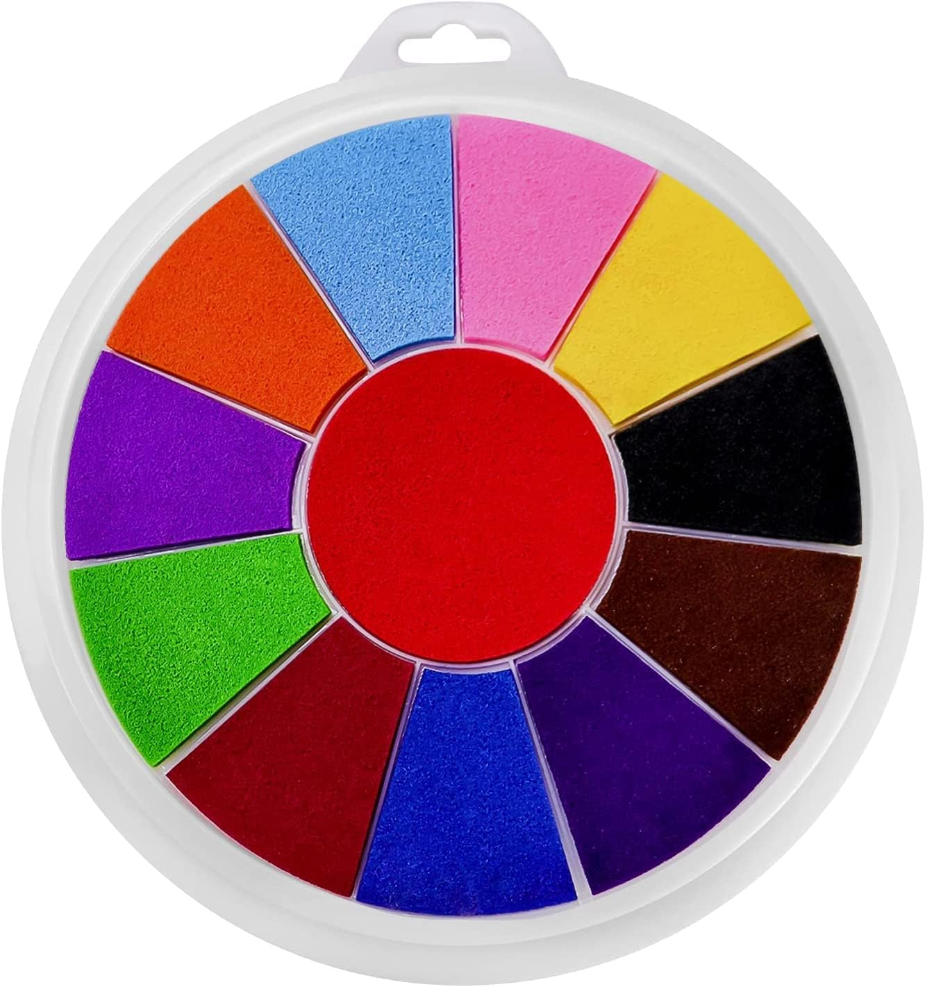 KRAFTMASTERS� 12 Colors Rainbow Multi Color Craft Ink Pad Stamps Partner DIY Color,Washable Finger Ink Stamp Pads for Kids,12 Color Craft Ink Pad for Stamps, Paper, Wood Fabric,Scrapbook, Painting