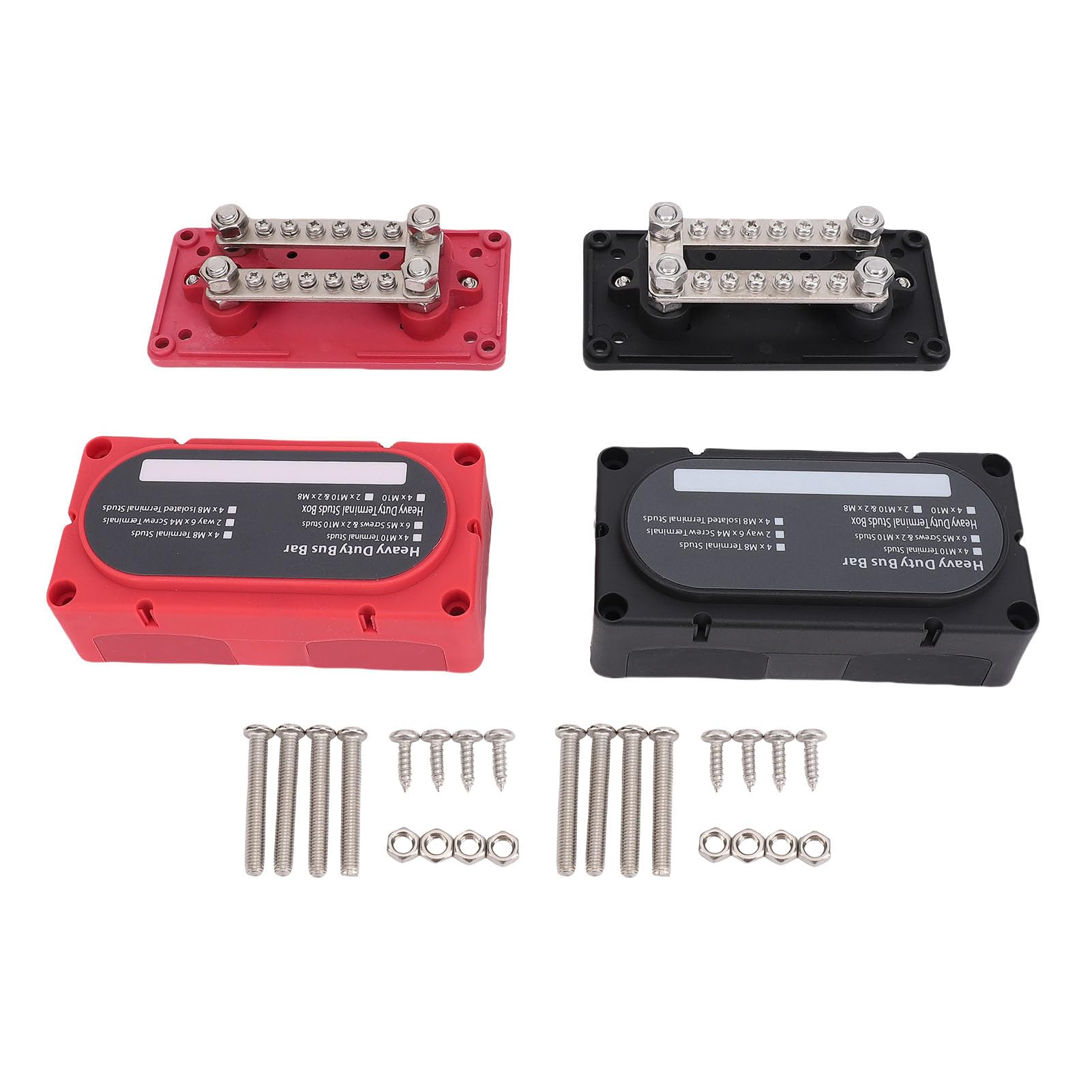 Jeffergarden Sammelschiene, 48V 150A Stromverteilerblock mit M8-Bolzen, für Elektrische Systeme von Automobil-Marine-RV-Yachten