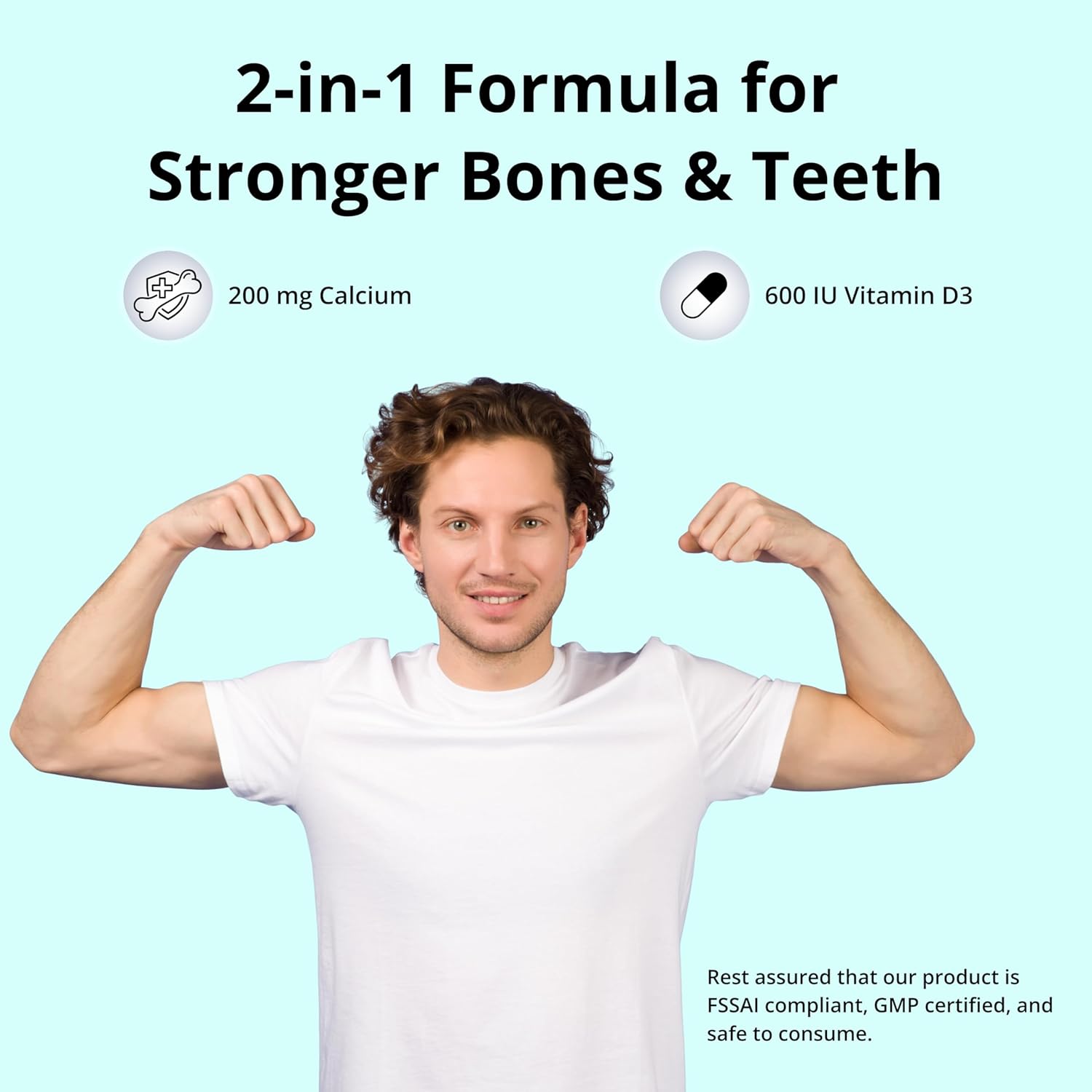 The Co Being’s Calcium Gummies with Vitamin D3 for Men, Women, and Kids, Vitamin D Supplement for Stronger Bones, Joints, and Teeth Health, Dairy Free, Vegan, 30 Day Supply, Natural Strawberry Flavour The Co Being’s Calcium Gummies with Vitamin D3 for Men, Women, and Kids, Vitamin D Supplement for Stronger Bones, Joints, and Teeth Health, Dairy Free, Vegan, 30 Day Supply, Natural Strawberry Flavour