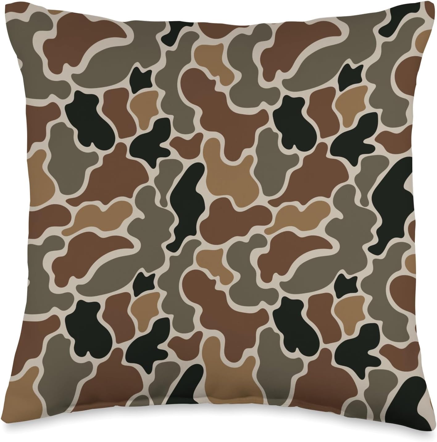 Camouflage Pattern Vintage Hunter Duck Camo Tough Throw Pillow