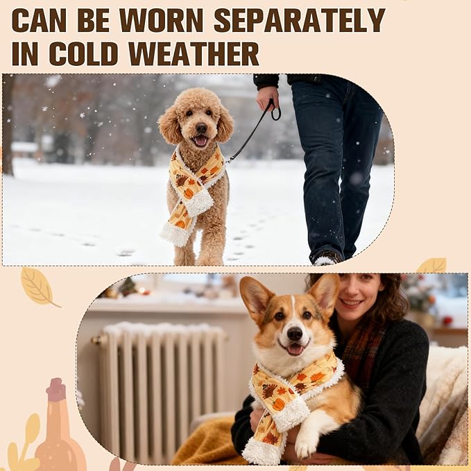 Disfraz de Pavo para Perro EXPAWLORER 2 Piezas, Accesorio de Otoño e Invierno miniatura 7