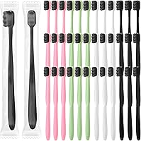 Vista 1 de Pinkunn 36 cepillos de dientes suaves micro nano a granel 20.000 nanofibra cepillo de dientes para dientes sensibles, adultos, familia, invitados