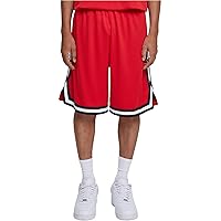 Urban Classics Stripes Mesh Shorts Uomo Shorts Rosso S 100% Poliestere
