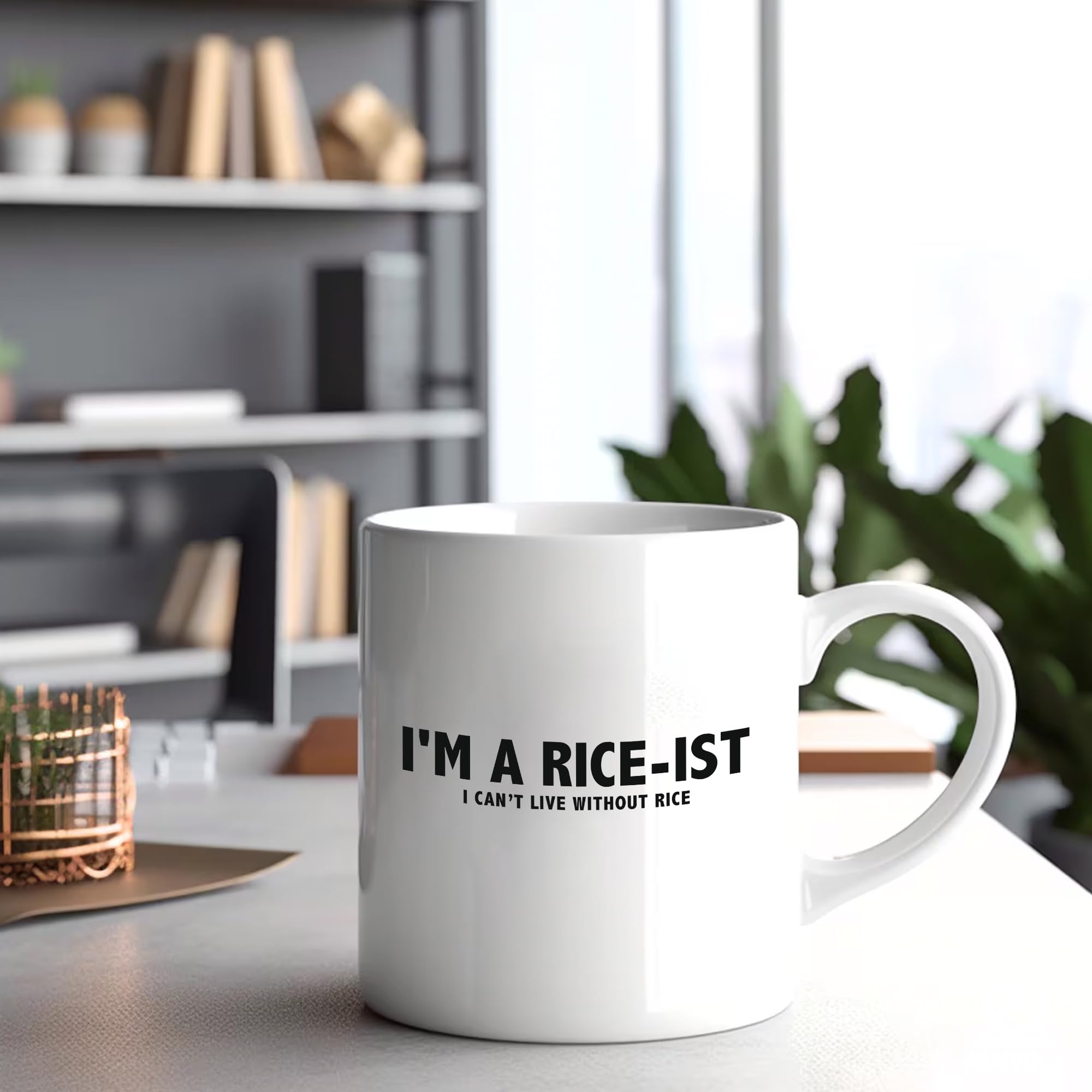 Panvola I'm a Rice-Ist I Can't LIve Without Rice Filipino Philippines Gifts For Men Women Rice Lover Filipino Souvenir for Friends Family Farmer Farming Funny Coffee Ceramic Mug 11 oz White