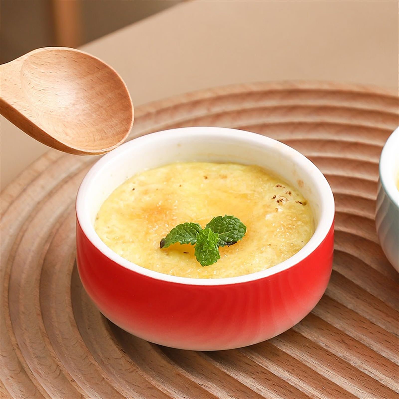 Ciotole Aperitivo Ciotola for Snack da Dessert Piatto Commerciale in Ceramica for Hotel Ciotola for Salsa di condimento Piatto for Snack Squisito Ciotoline per Aperitivo(Red)