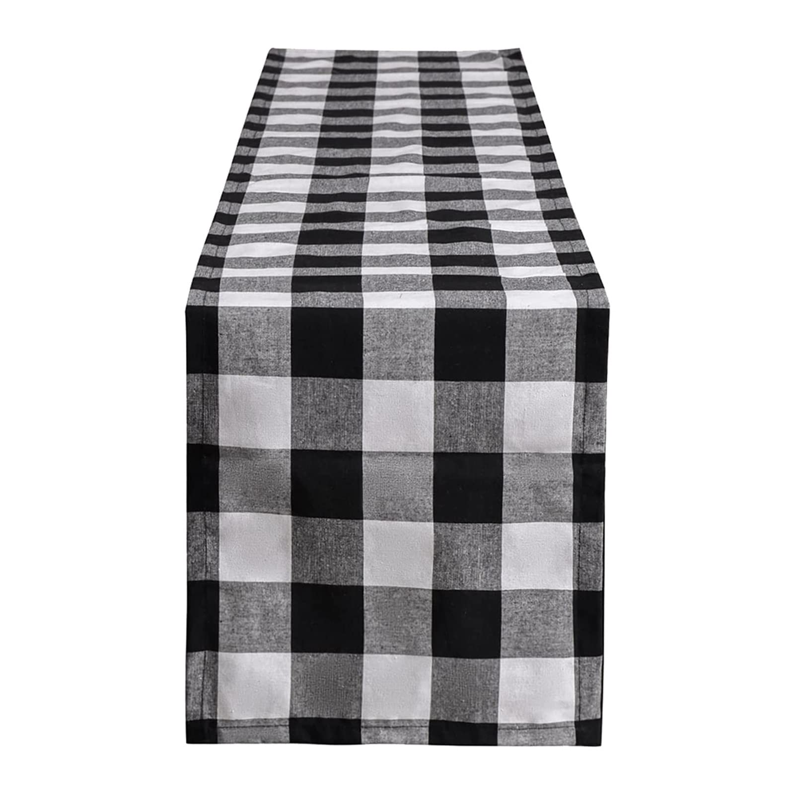 Buffalo Check Family Table Flag 13X108Inch Black and White Plaid Table Runner Dinner Table Runners for Party Christmas
