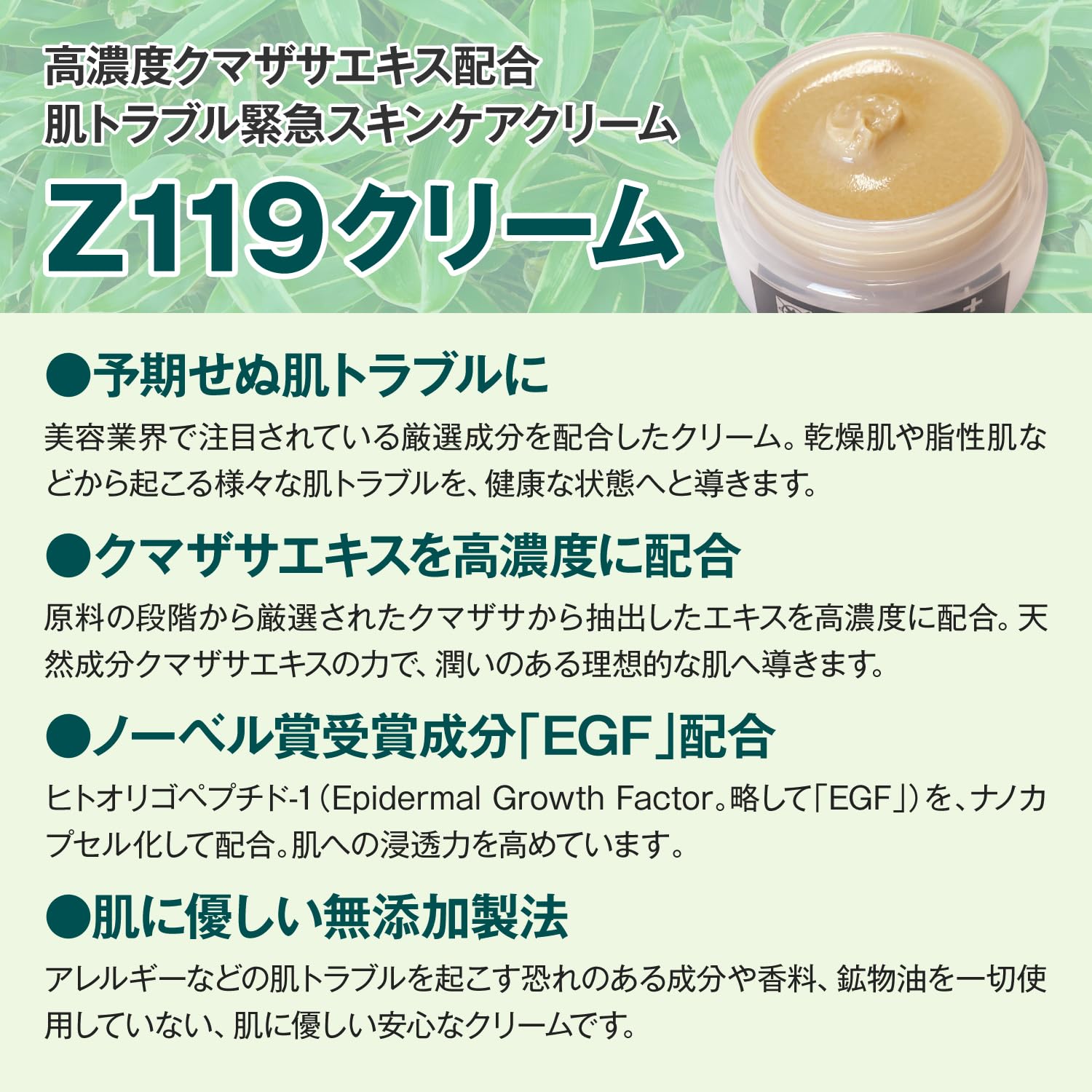 Amazon.co.jp: Z119クリーム 15g スキンケア 肌荒れ 脂性肌 乾燥肌 の