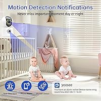 Vista 5 de Cámara de seguridad de doble lente 2K Cámara inalámbrica WiFi Cámara nocturna a todo color 4MP interior al aire libre 2 vías audio 1080 p cámara