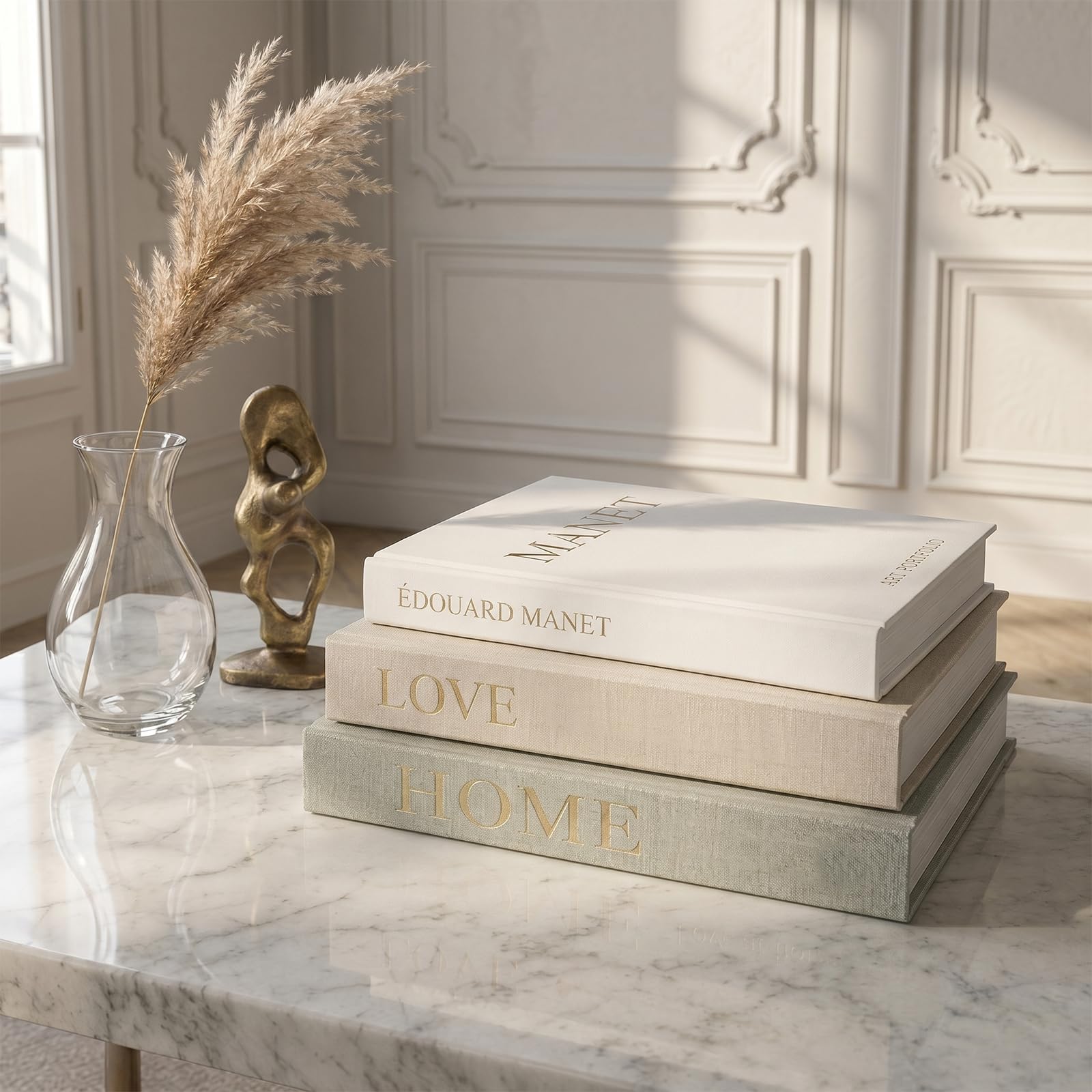 Set di 3 libri decorativi - Libri finti in copertina in lino con chiusura magnetica - Scatola portaoggetti nascosta - Oggetti di scena estetici e chic - Scatole moderne a forma di libro per simpatici