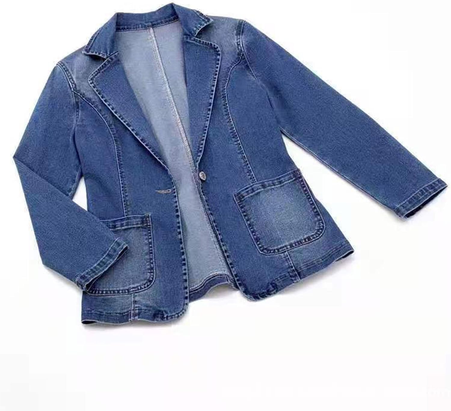 Giacca di Jeans per Donna Oversize Button Down Casual Jean Giacche Oversize Manica Lunga