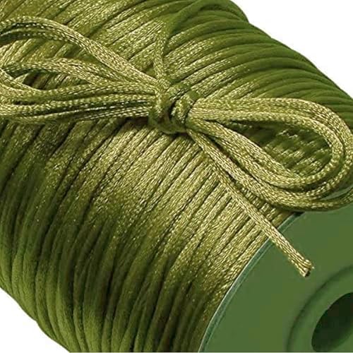 Miniatura 5 de BJM Collection - Cordón de poliéster satinado de 0.079 in x 100 yardas, nudo chino (azul marino)