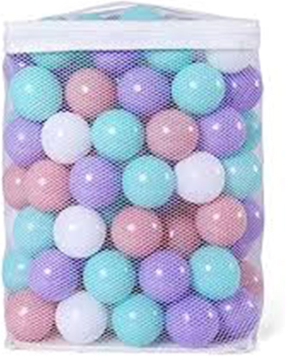 BalanceFrom Play Pit Balls Toy Set for Kids with Mesh Bag, Rainbow or Pastel Colors – Crush-Proof Plastic for Ball Pits, Playhouses, Bounce Houses, Pools, Tents, and Birthday Parties