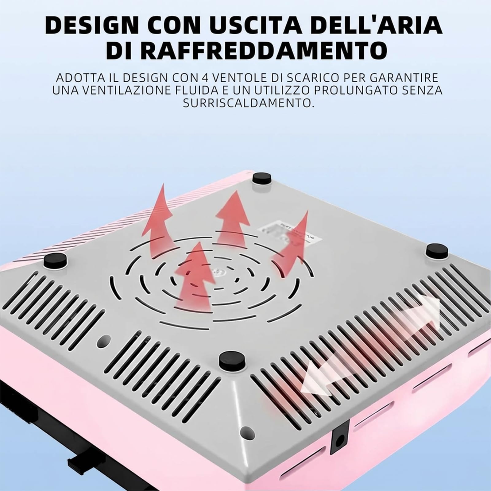 VOLTIX Aspiratore Unghie Professionale 80W - Aspirapolvere Unghie Potente, Nail Dust Collector con Filtro Riutilizzabile per Ricostruzione Unghie in Gel e Acrilico, Ideale per Salone e Casa rosa