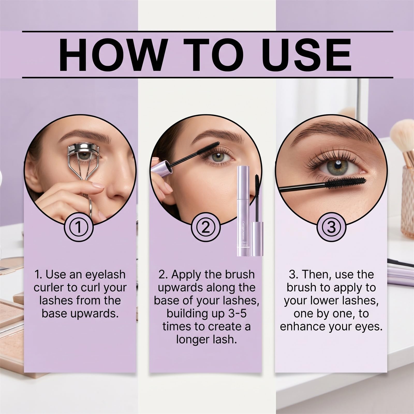 Tubing-Mascara für reifere Frauen, wasserfeste, leichte Mascara für dünne, kurze und gerade Wimpern, natürliches, verlängerndes und voluminöses Augen-Make-up, lang anhaltender Schwung (12pcs)