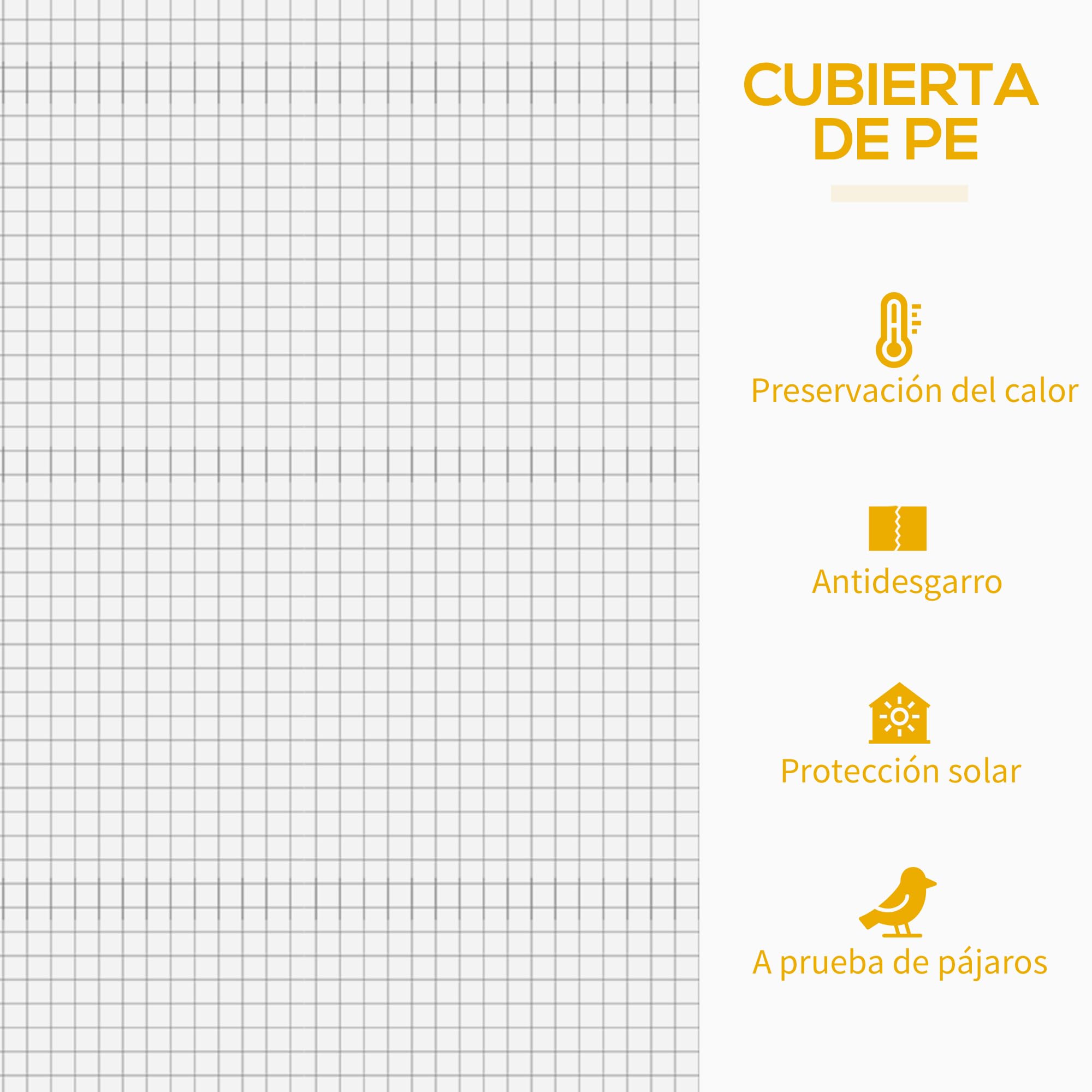 Outsunny Invernadero Pequeño Exterior con 2 Ventanas 200x76x168 cm Blanco | Invernadero de Exterior, Marco de Acero, Cubierta de PE 140g/m², para Cultivar Tomates Plantas Flores