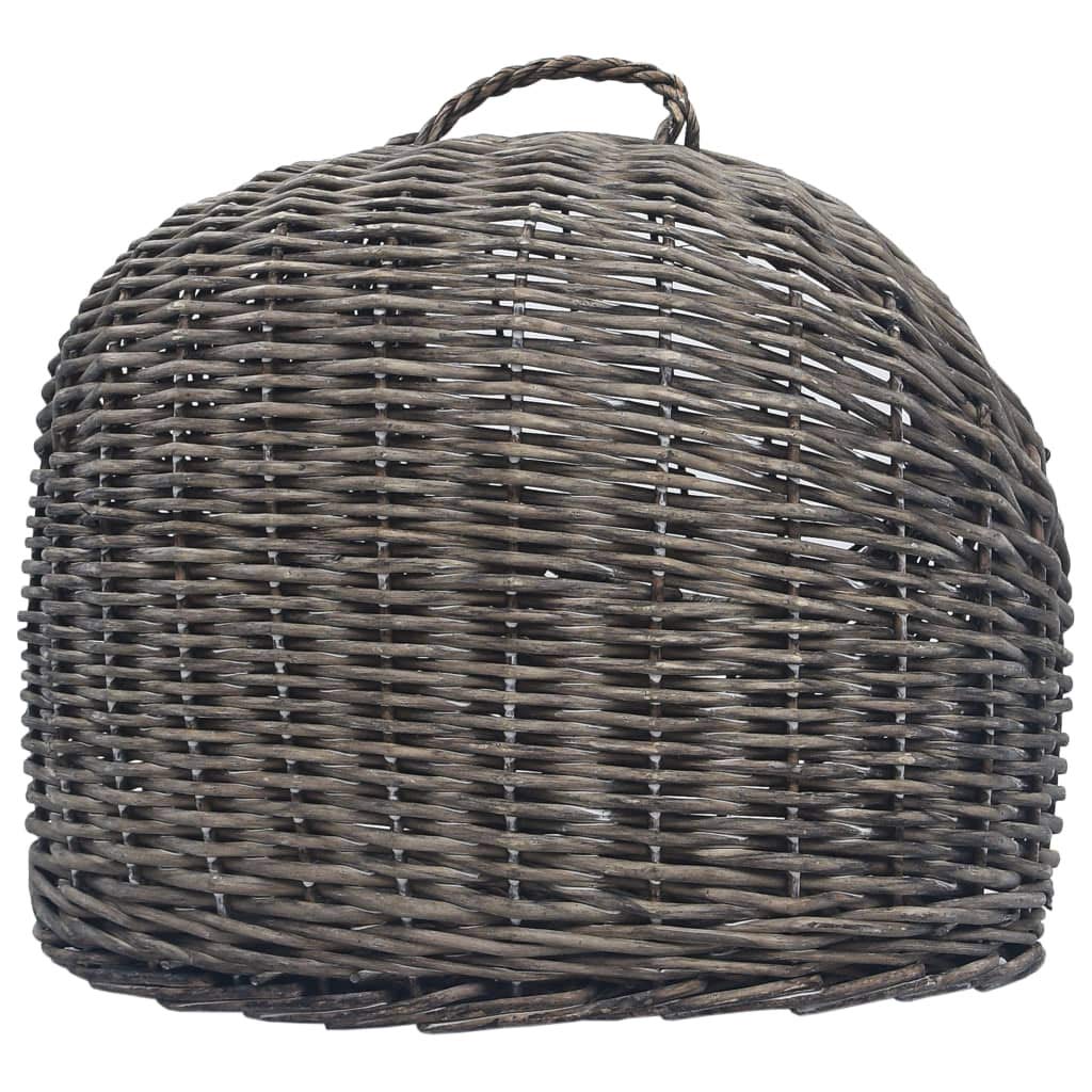 vidaXL Transportín para Gatos Sauce Natural Gris 60x45x45 cm